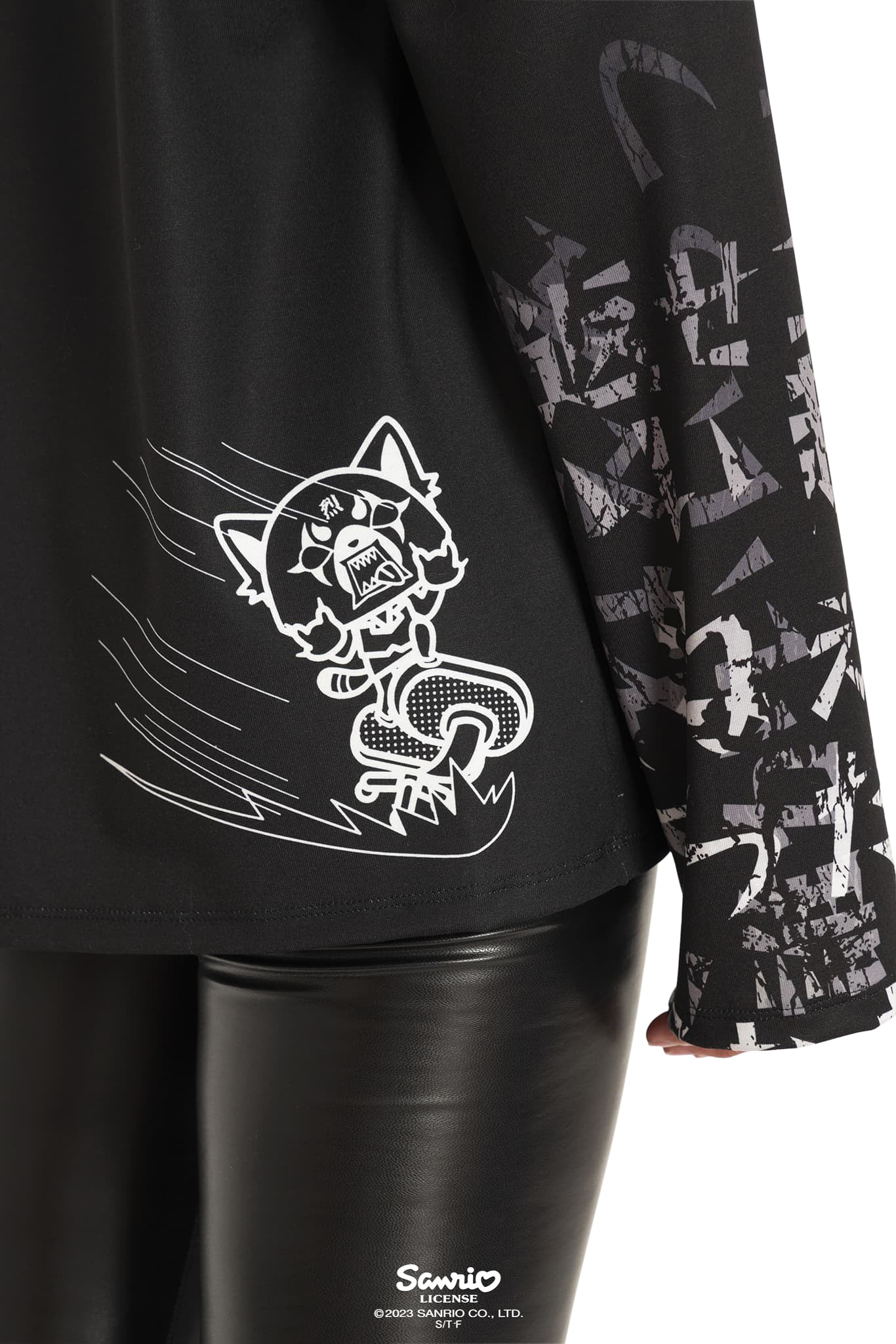 Aggretsuko Long Sleeve Oversized Boyfriend Tee - Image 5