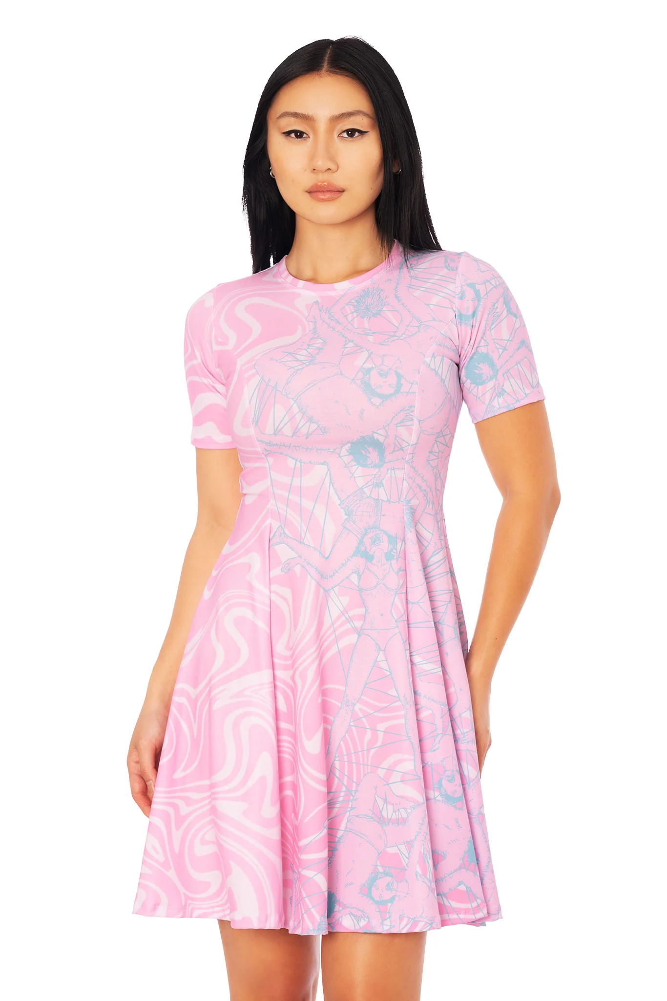 All Together Longline Evil Tee Dress