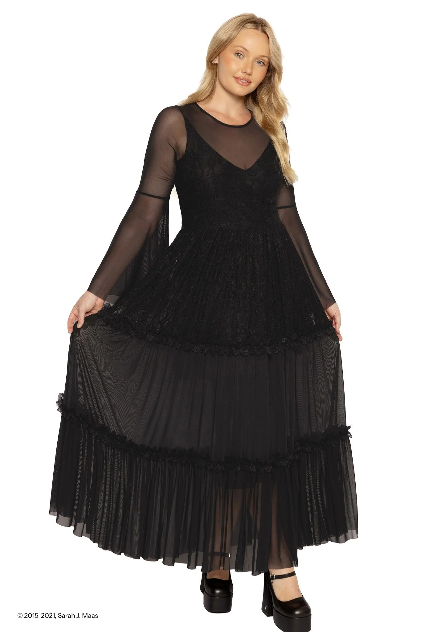 Amarantha Lace Tiered Maxi Dress - Image 2