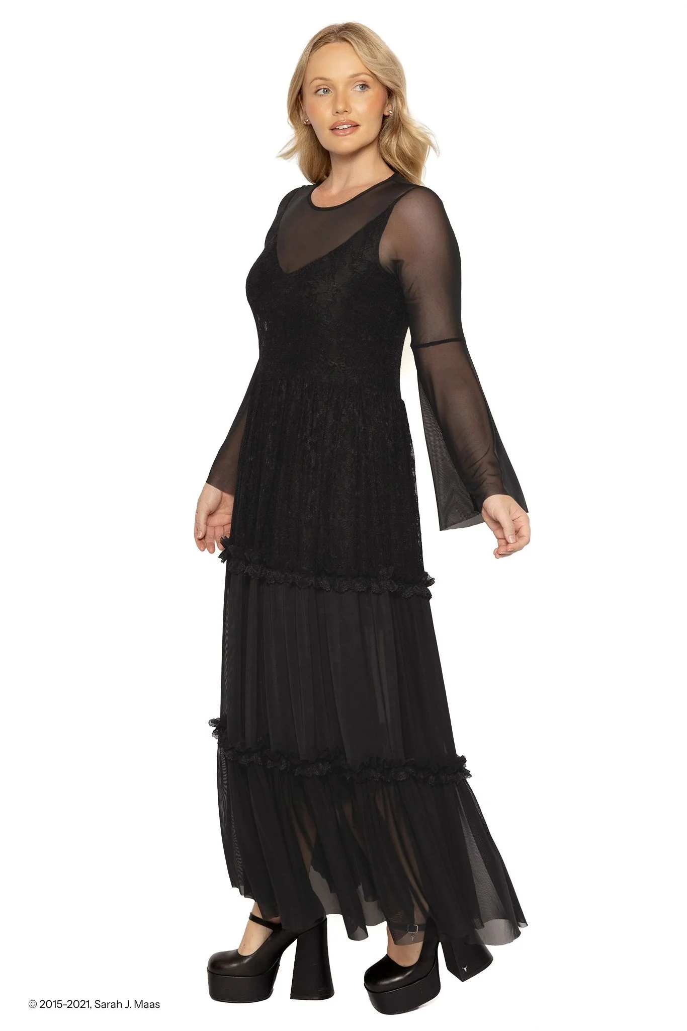 Amarantha Lace Tiered Maxi Dress - Image 4