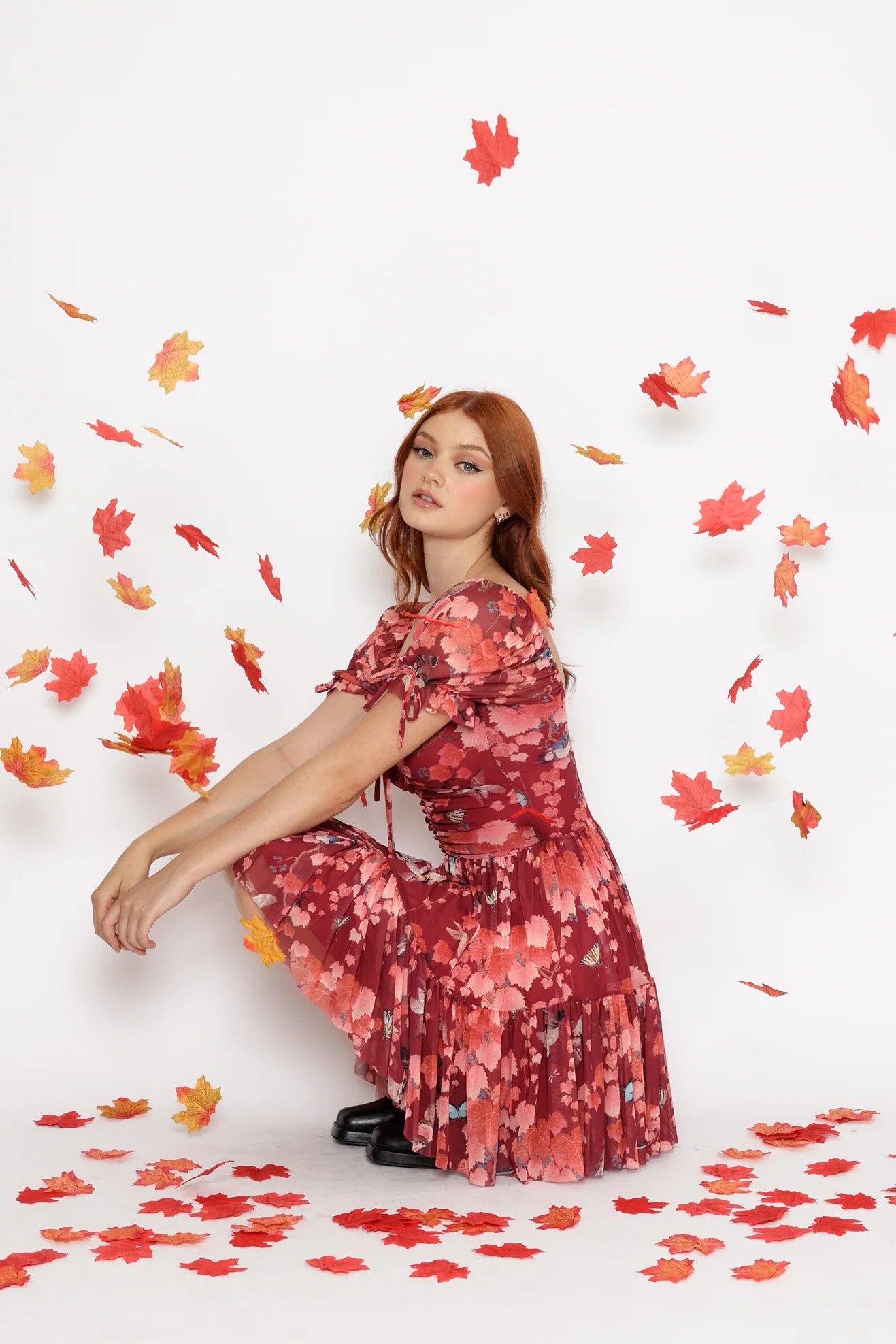 Autumn In Japan Short Tea Party Dress