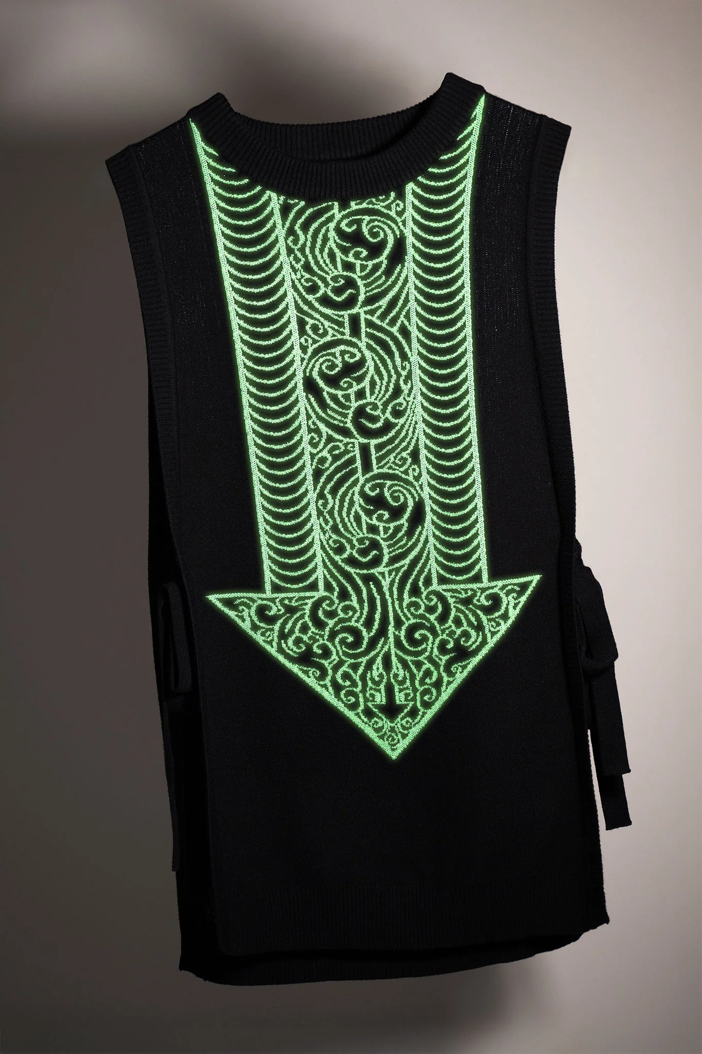 Avatar State Tie Side Oversized Knit Vest - Image 2