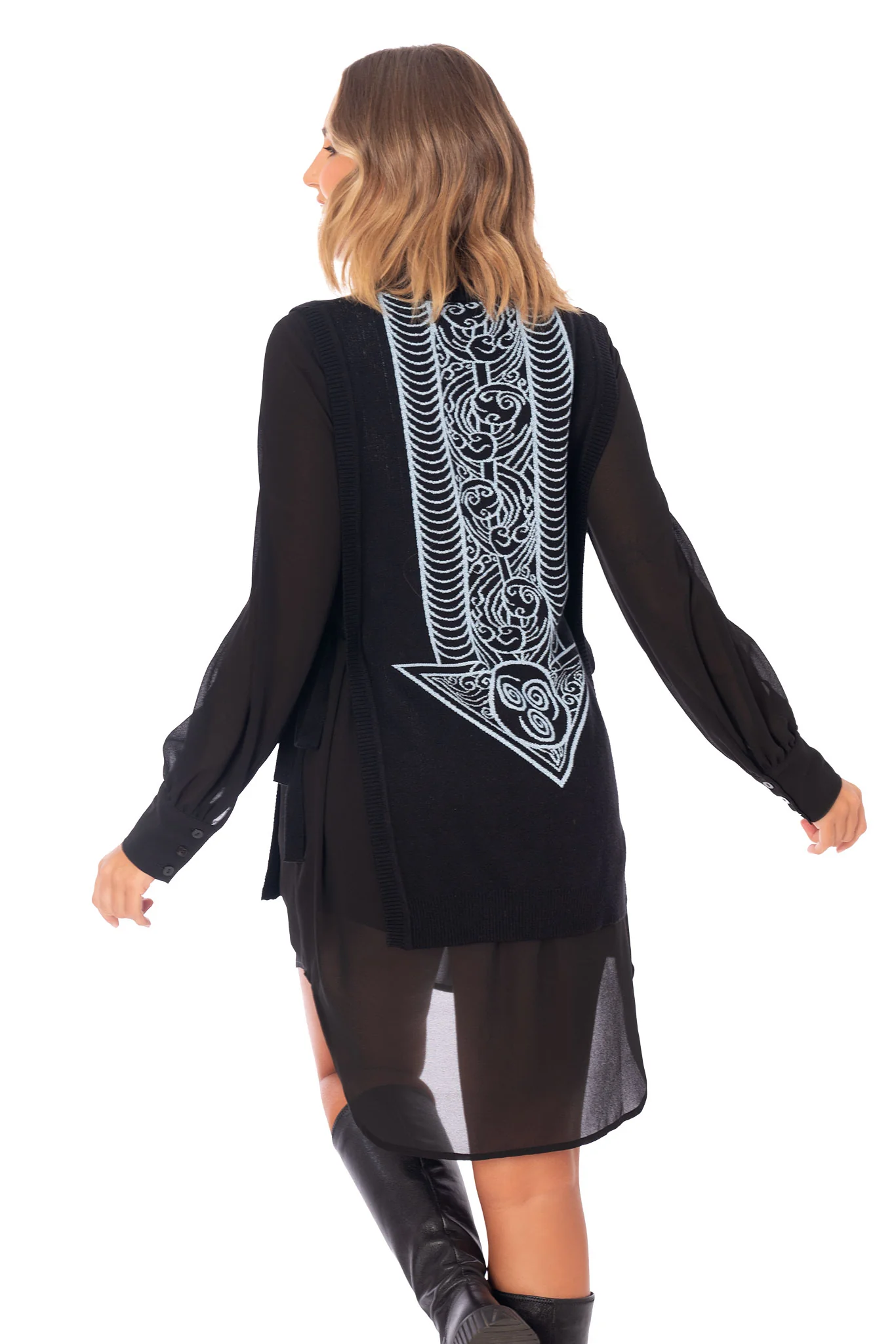 Avatar State Tie Side Oversized Knit Vest - Image 6