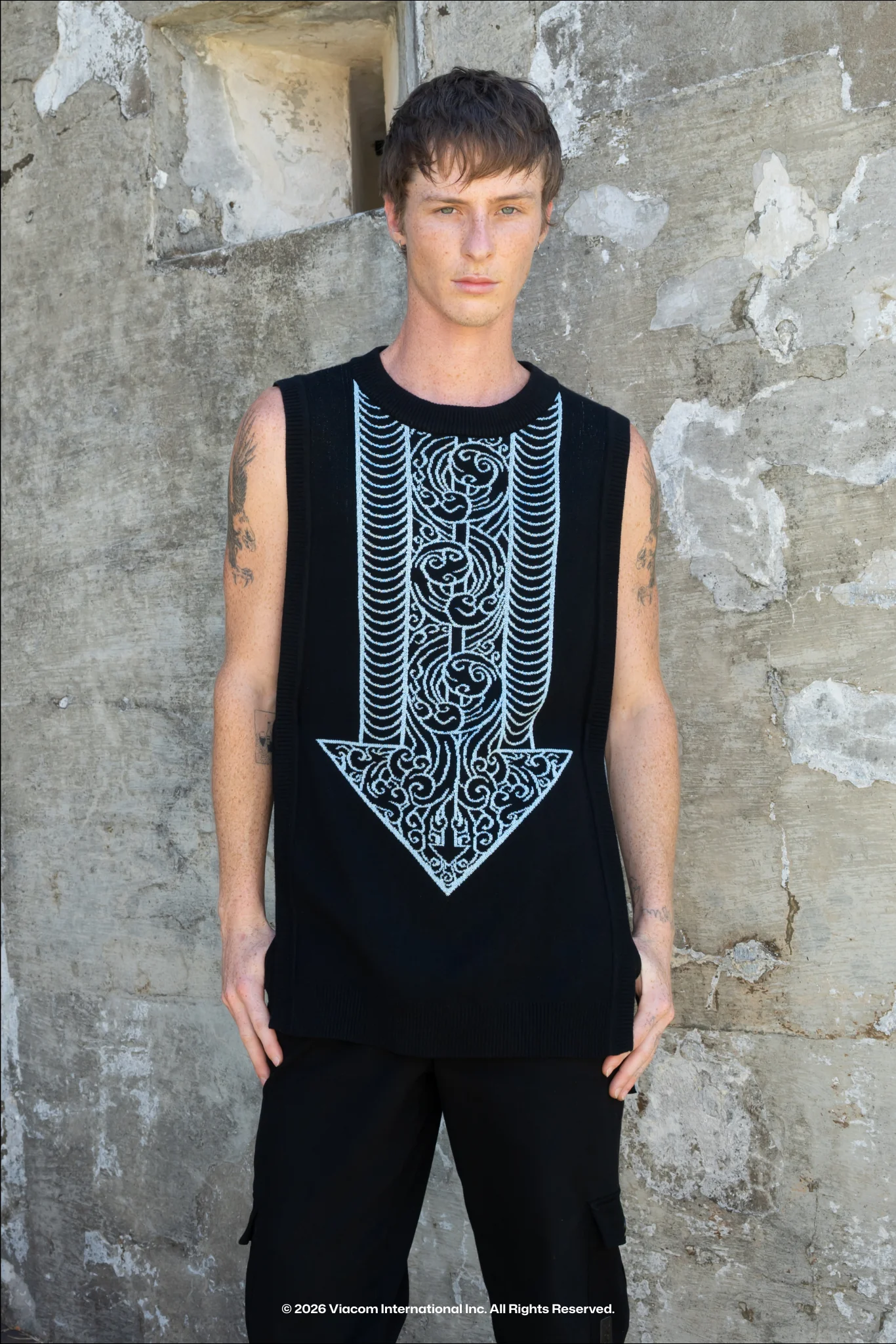 Avatar State Tie Side Oversized Knit Vest - Image 7