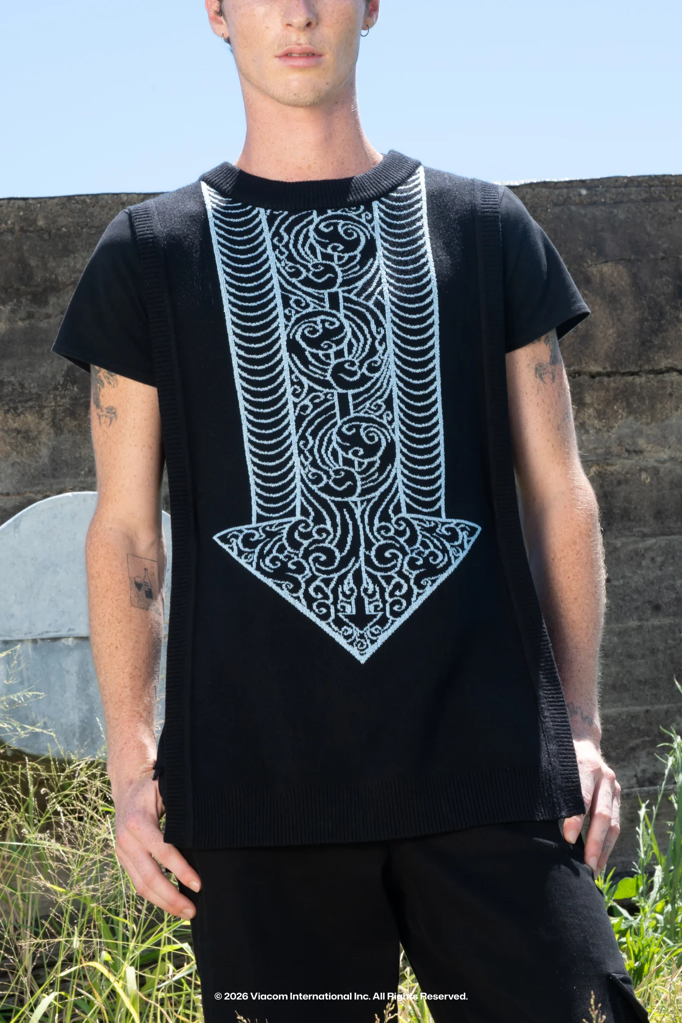 Avatar State Tie Side Oversized Knit Vest - Image 8