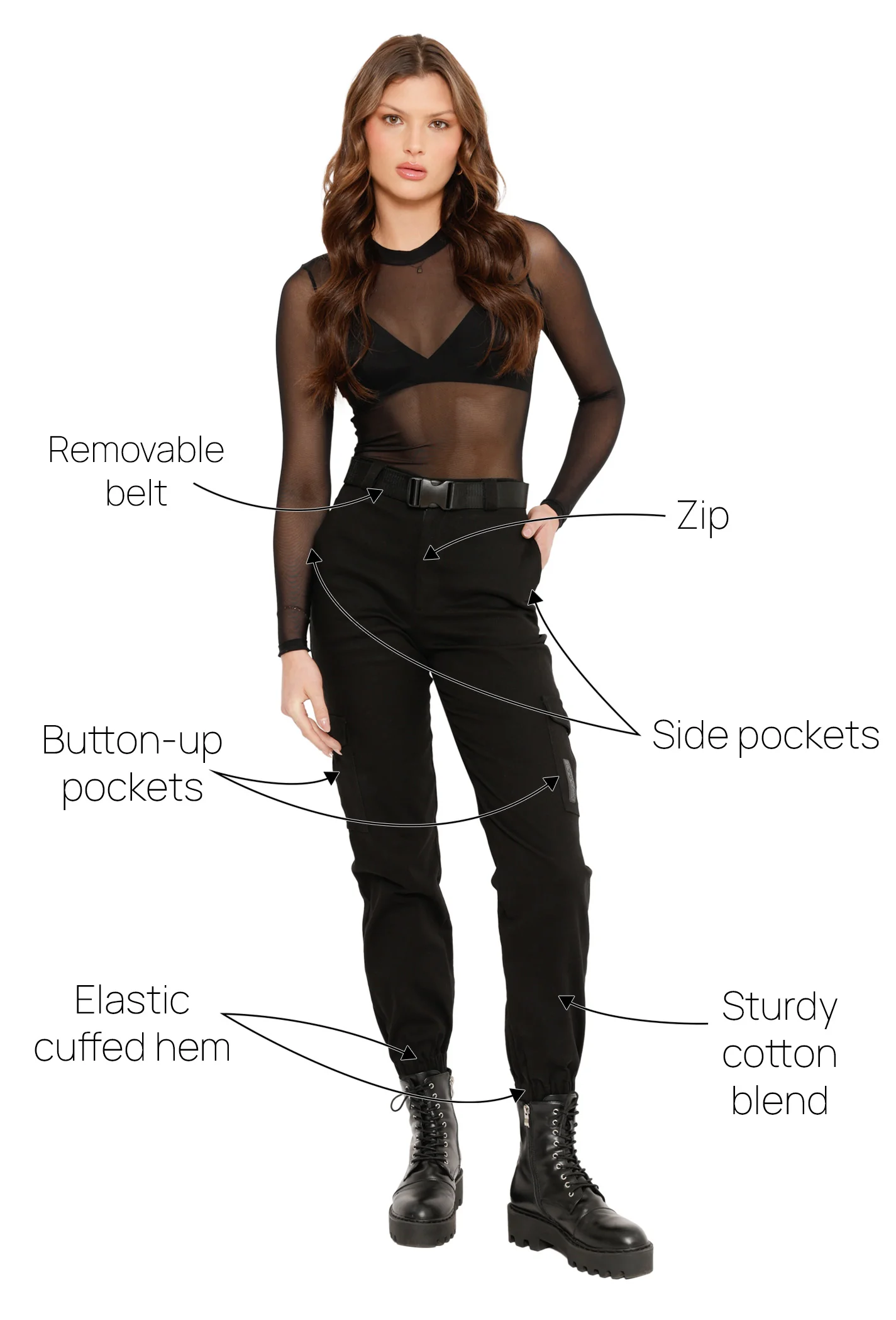 Black Cargo Pants 2.0 - Image 9