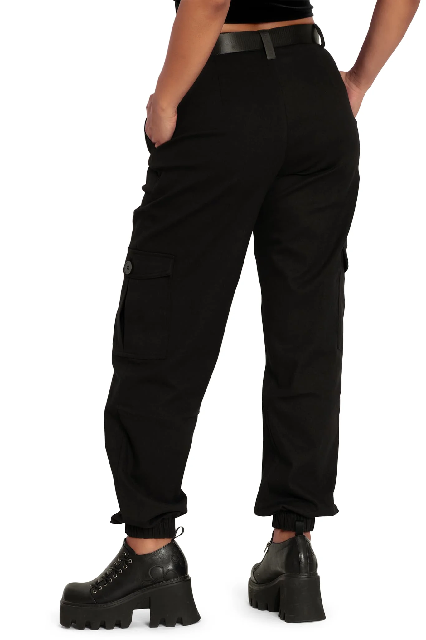 Black Cargo Pants - Image 2