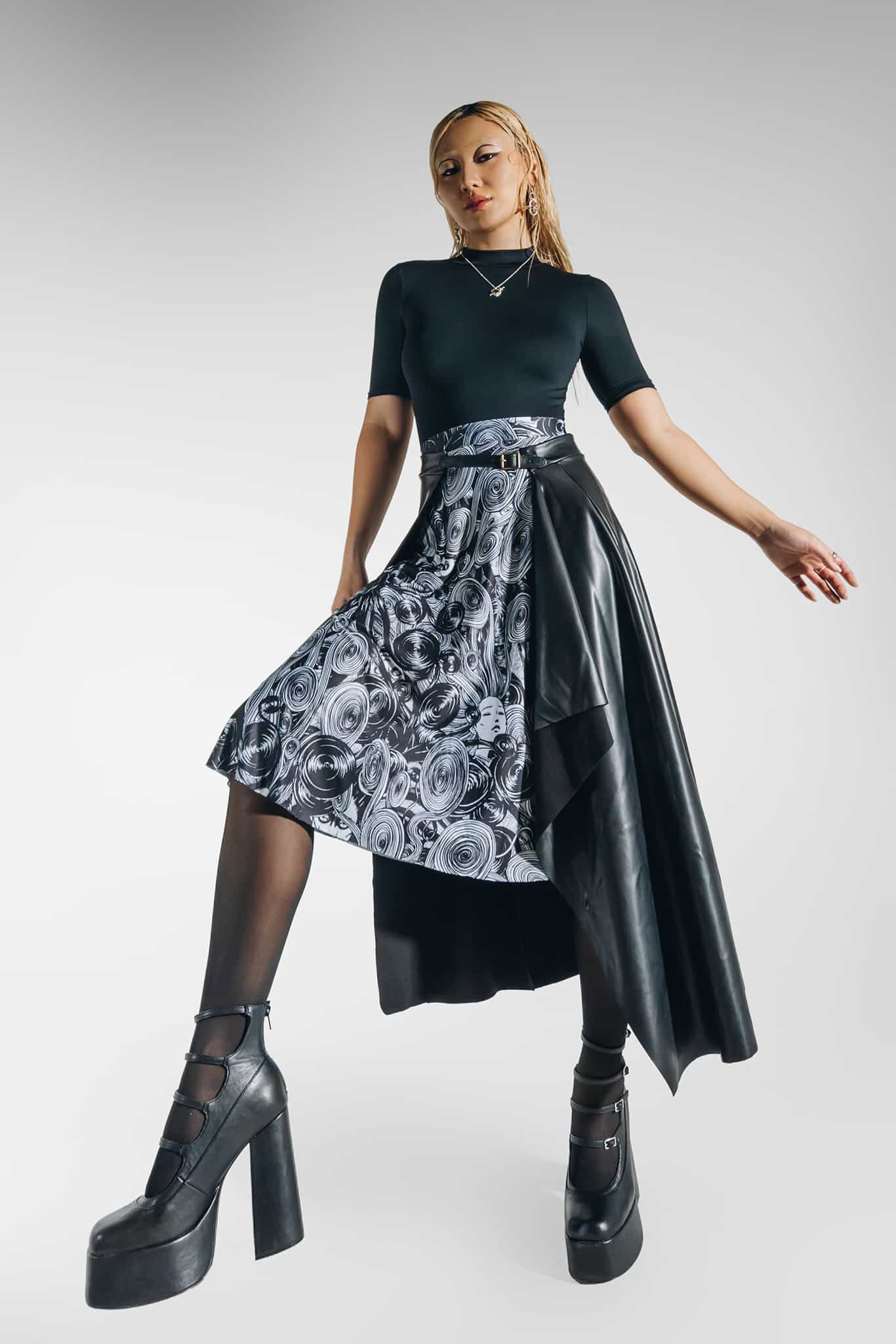 Black Layer Over Skirt - Image 2
