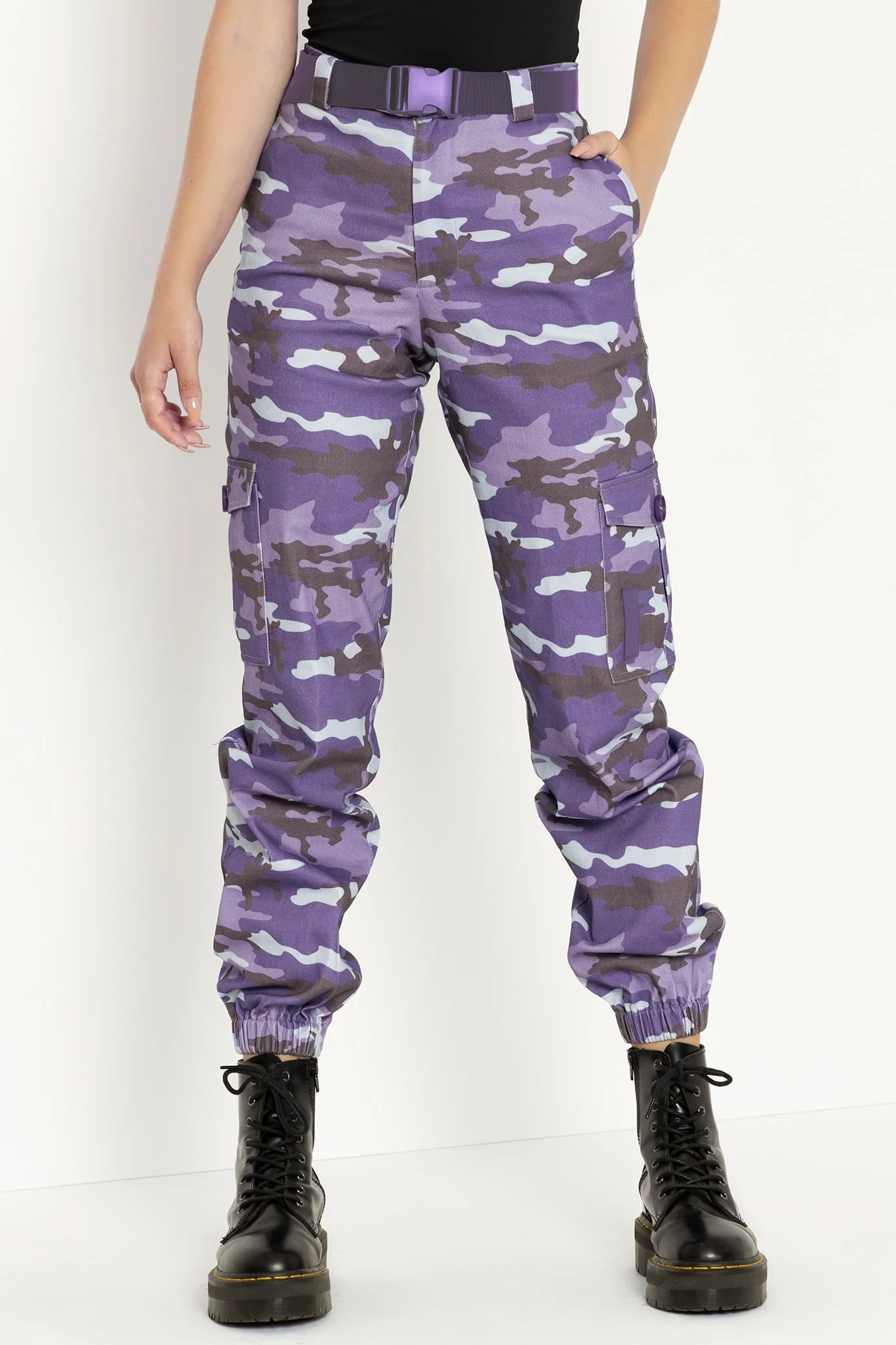 Camo Purple Cargo Pants - Image 3