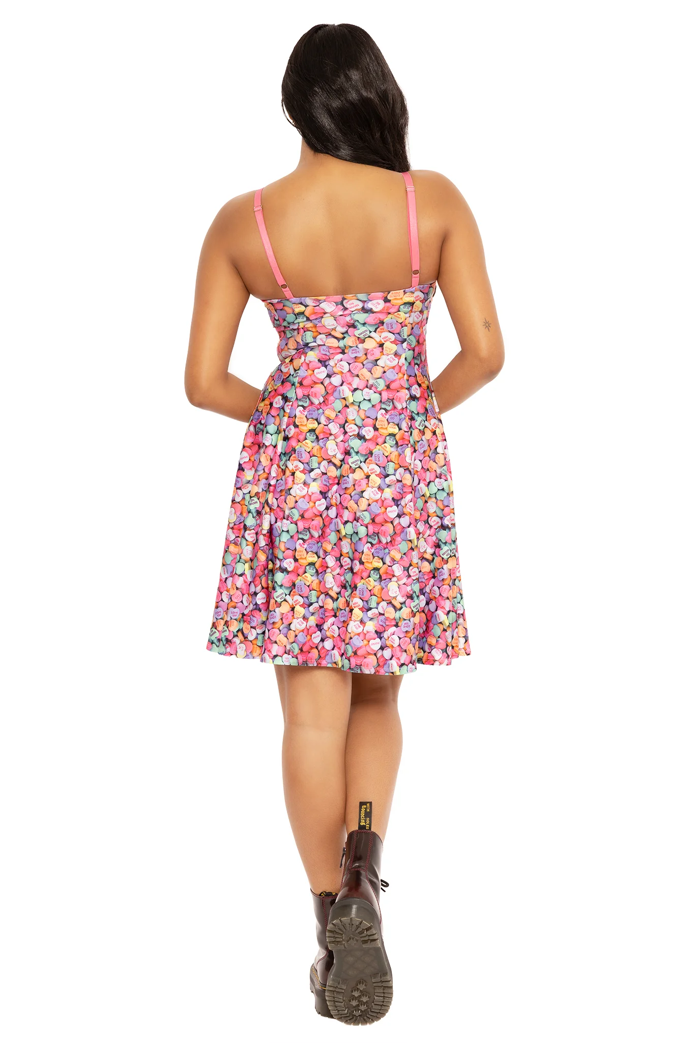 Candy Hearts Longline Strappy Dress - Image 3