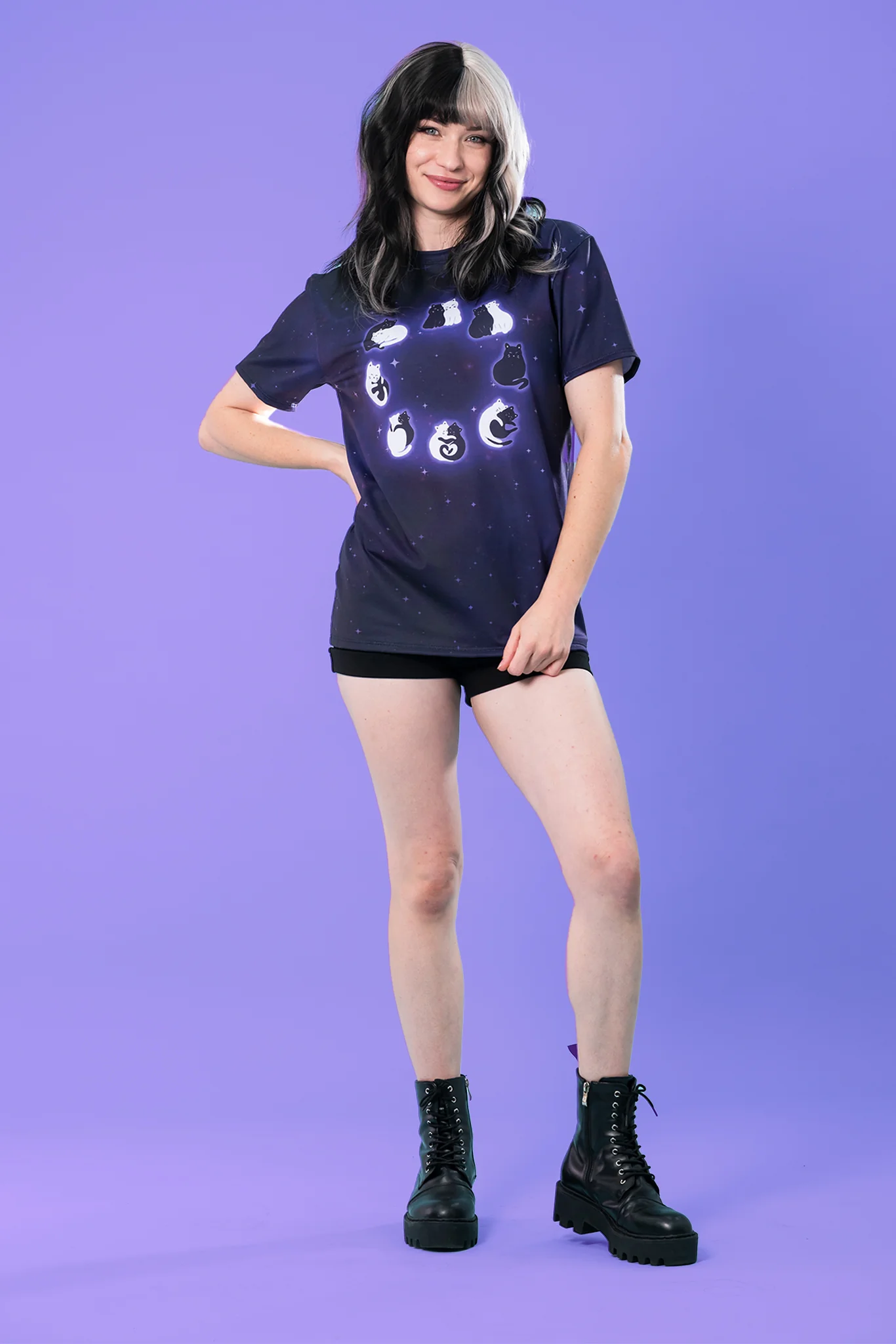 Cat Phases Boyfriend Tee