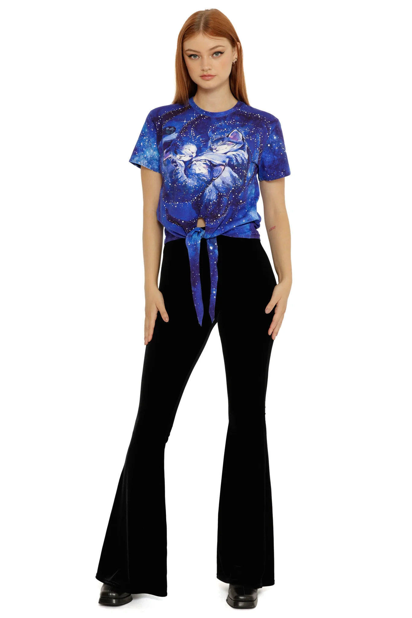 Celestial Cuddling Tie Front Tee - Image 2