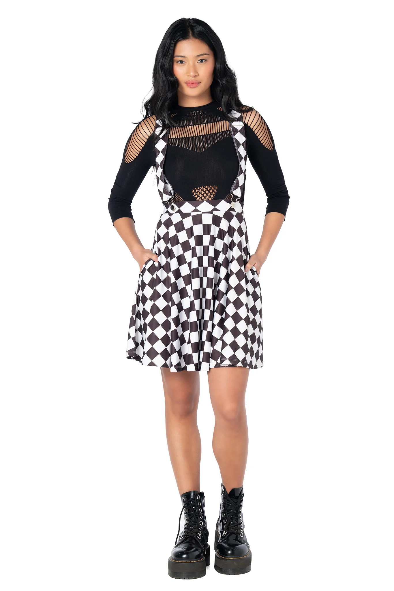 Checkmate Pinafore Skirt - Image 5