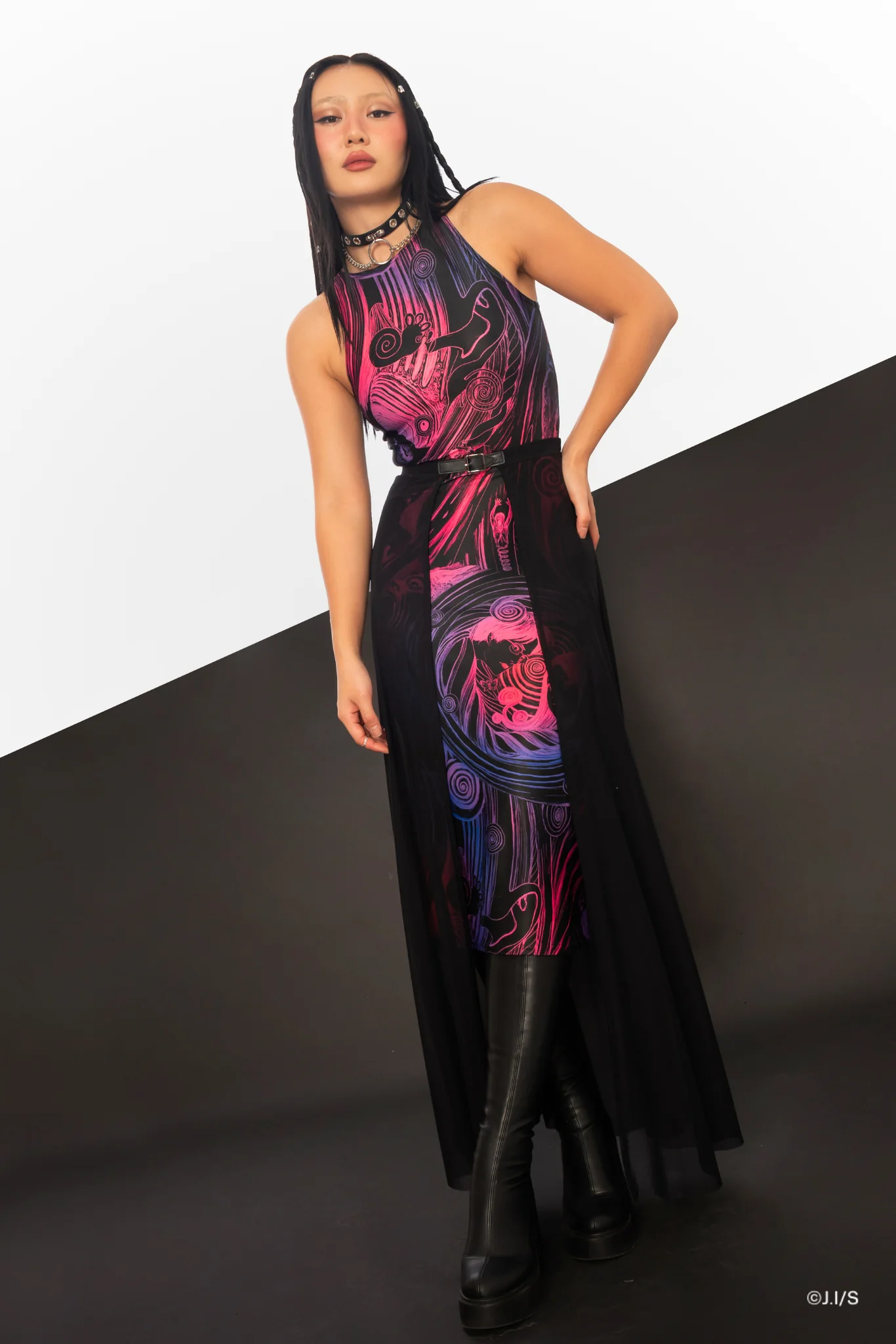 Coiling Chapters Racer Bodycon Dress - Image 2
