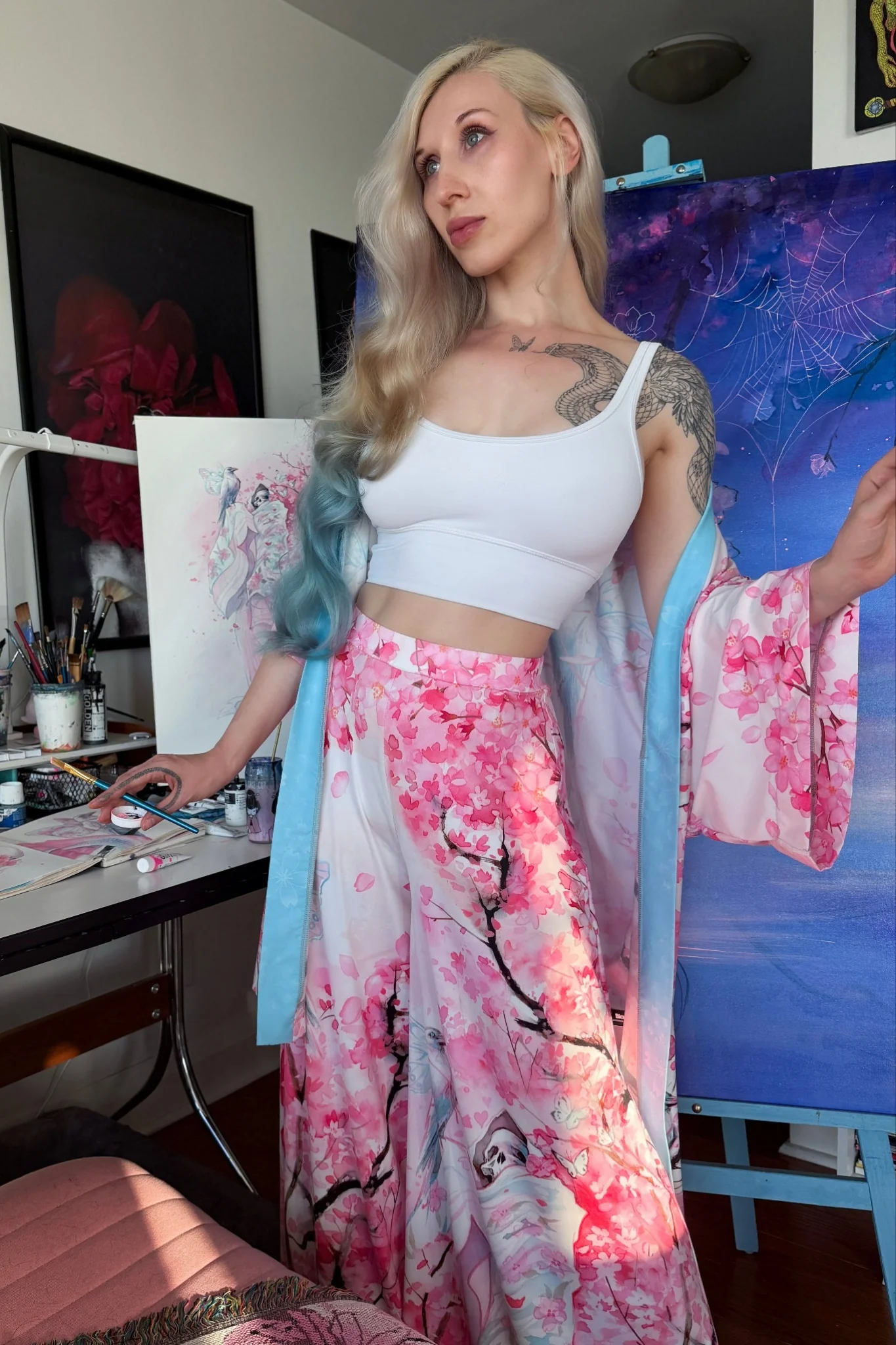 Death's Friend Palazzo Pants