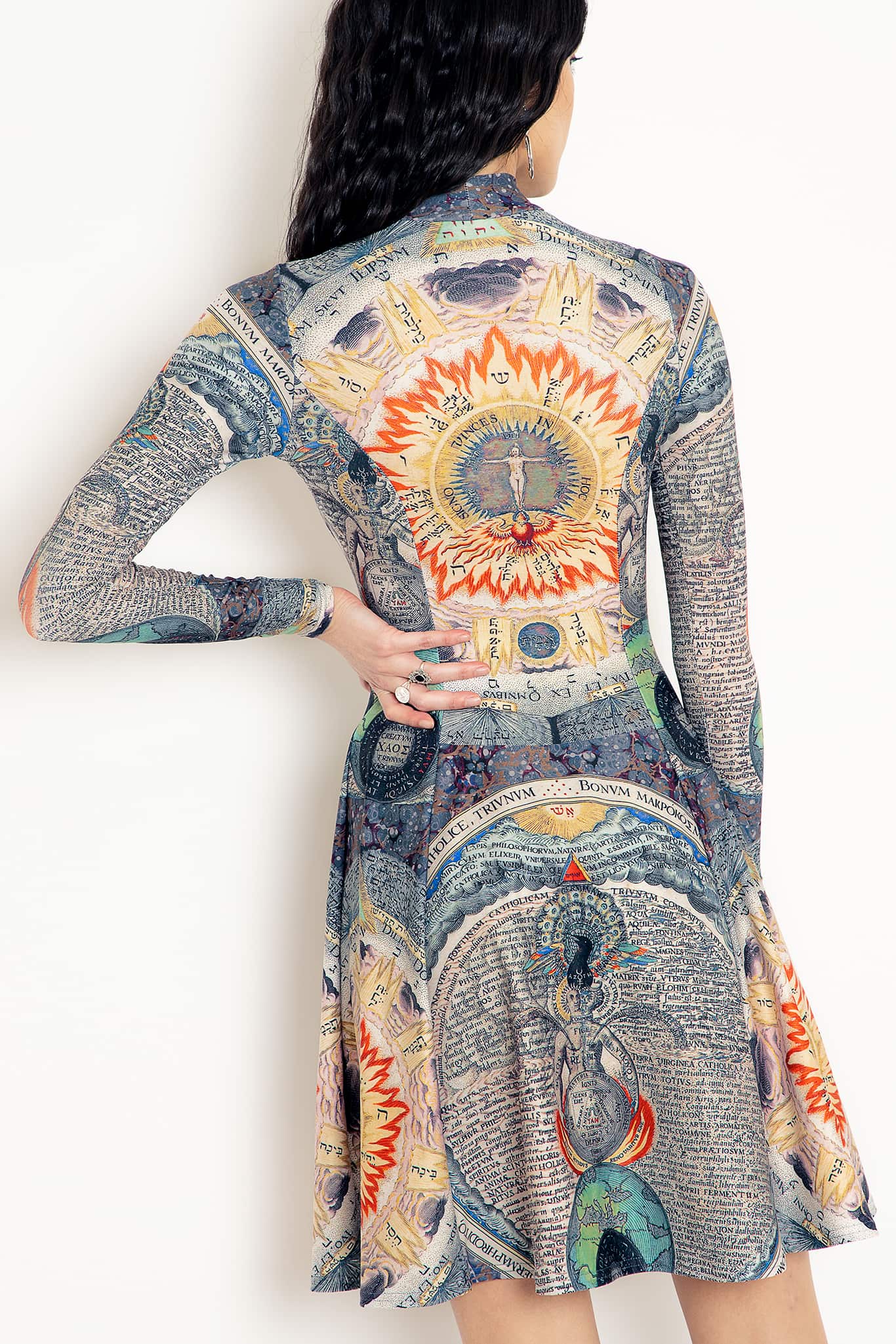 Eternal Wisdom Long Sleeve Evil Longline Dress - Image 2
