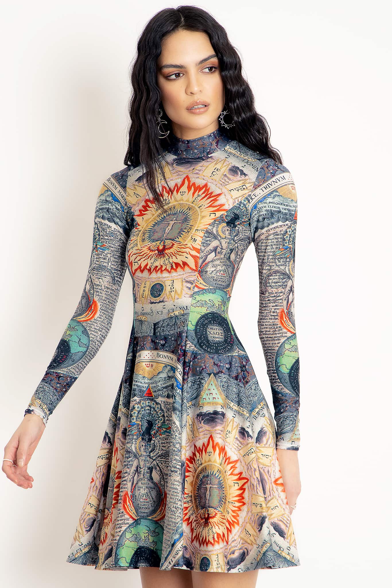 Eternal Wisdom Long Sleeve Evil Longline Dress - Image 3