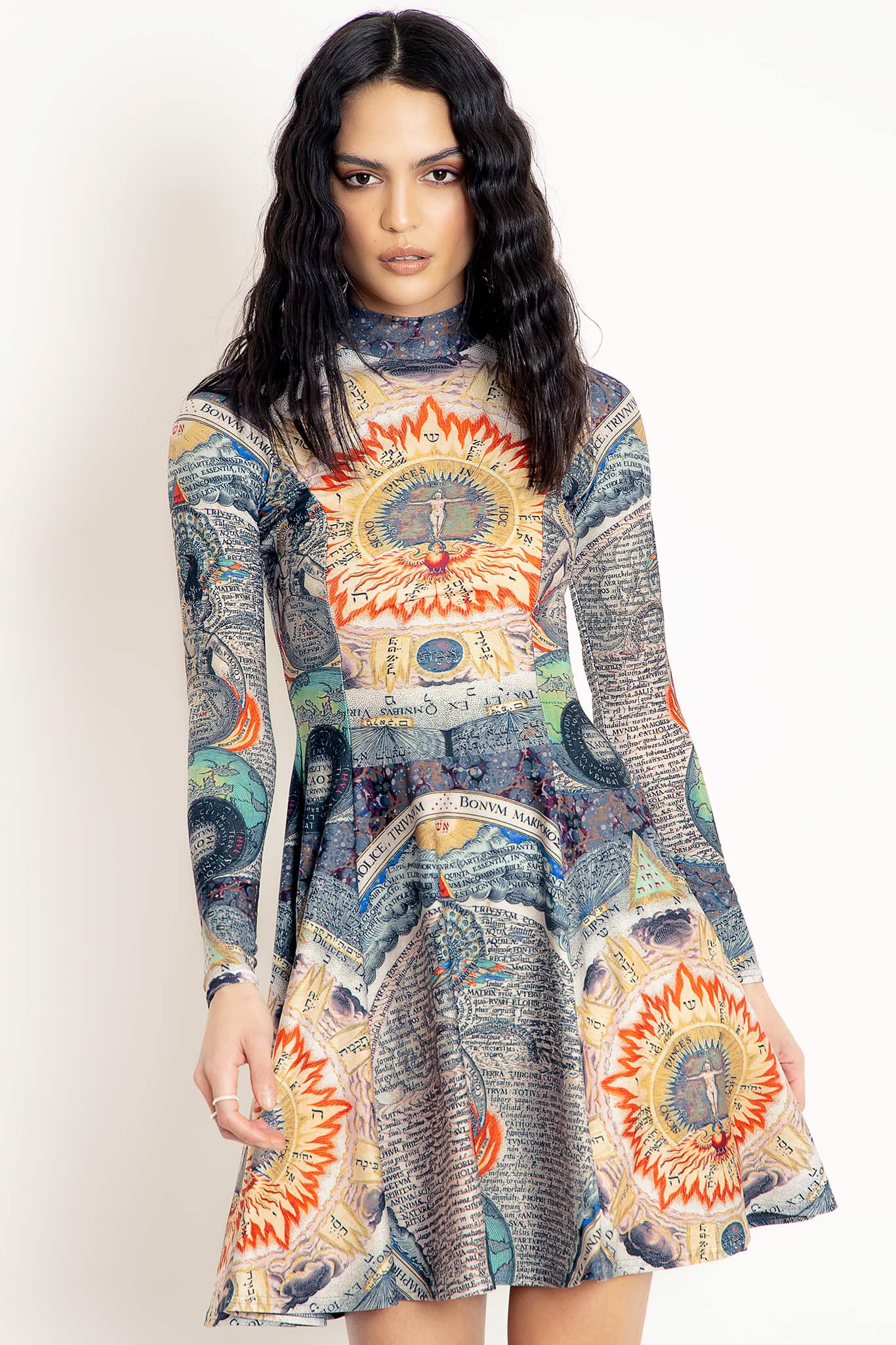 Eternal Wisdom Long Sleeve Evil Longline Dress - Image 4