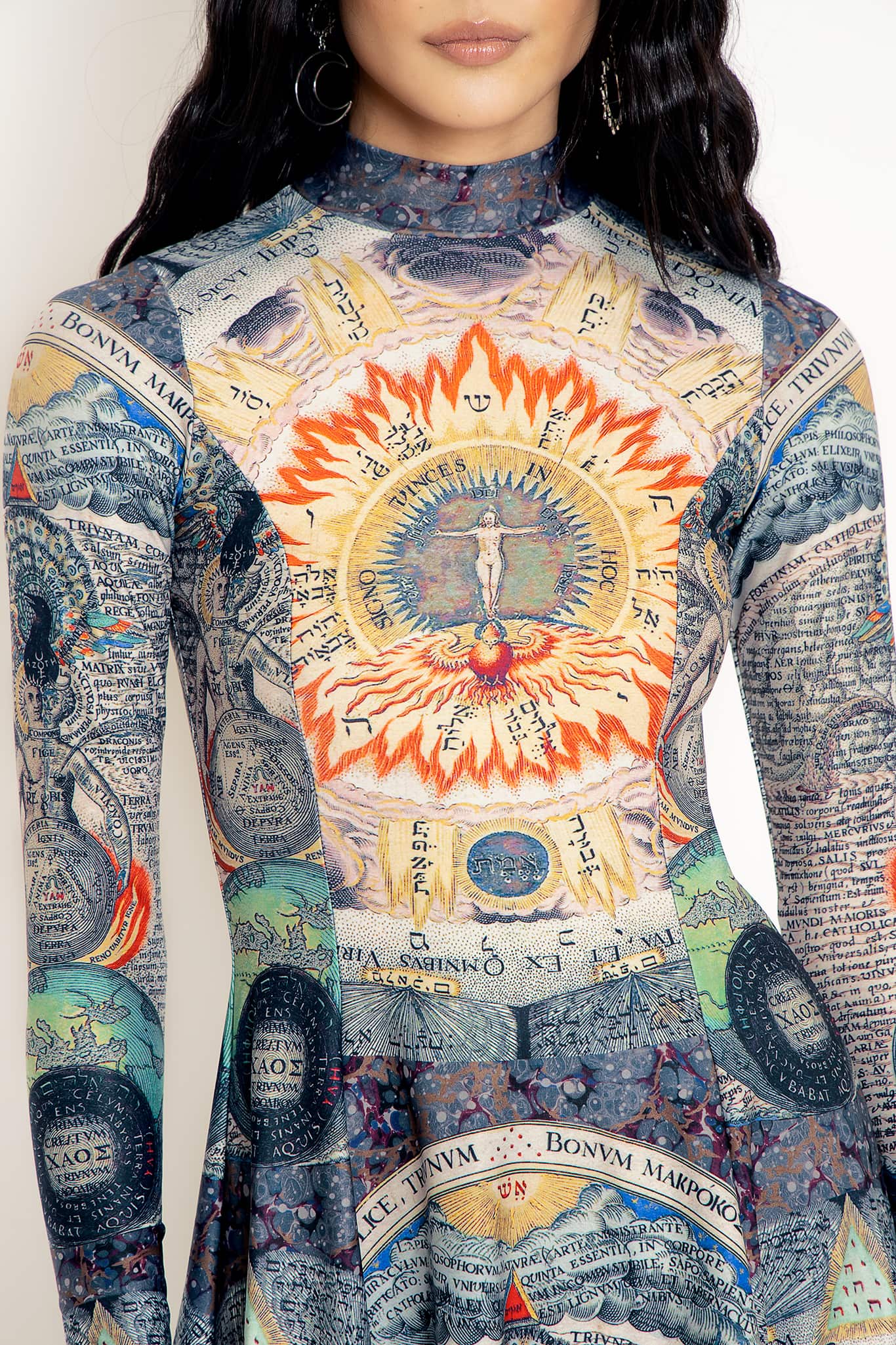 Eternal Wisdom Long Sleeve Evil Longline Dress - Image 5
