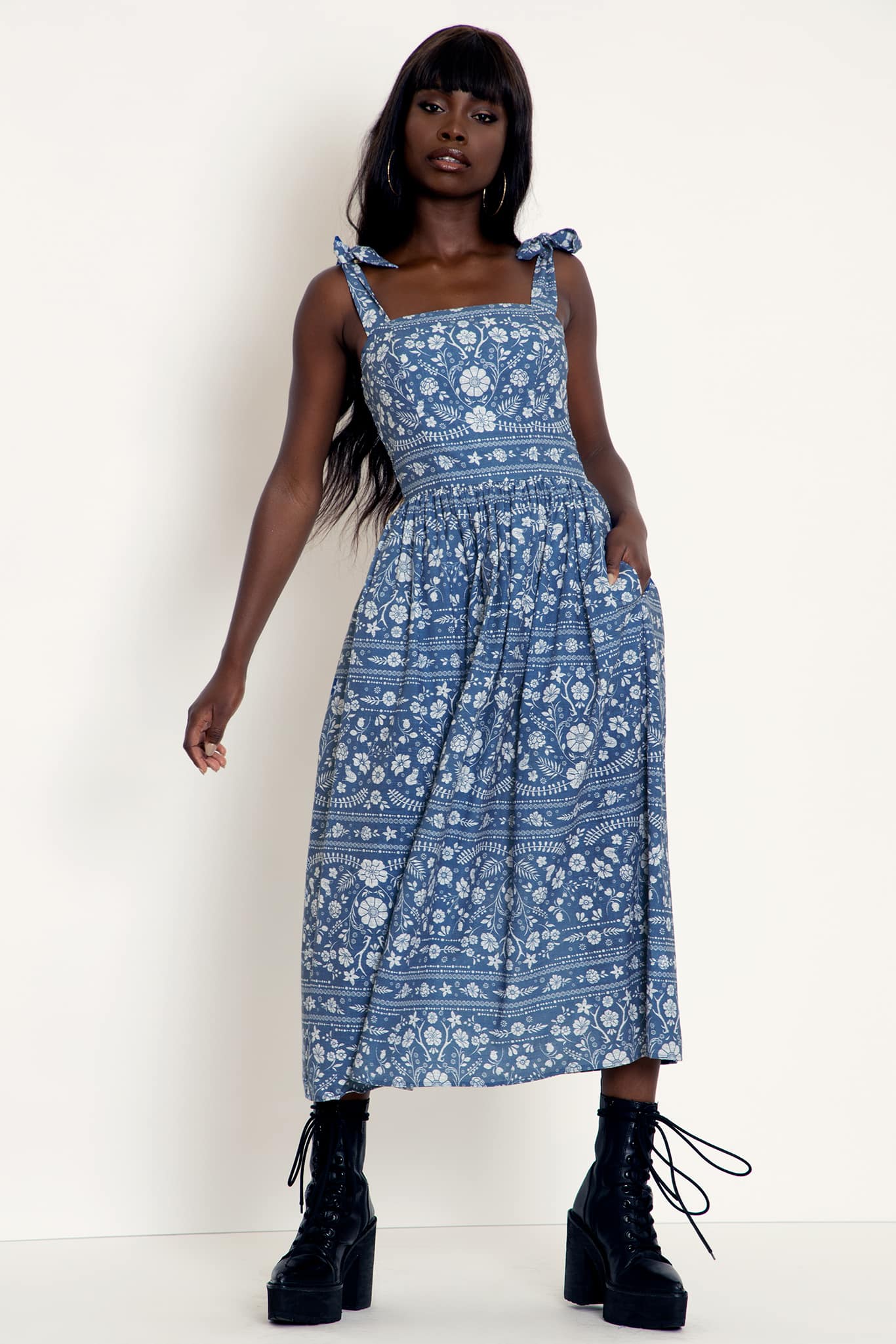 Foxy Garden Tie Dress - Image 5