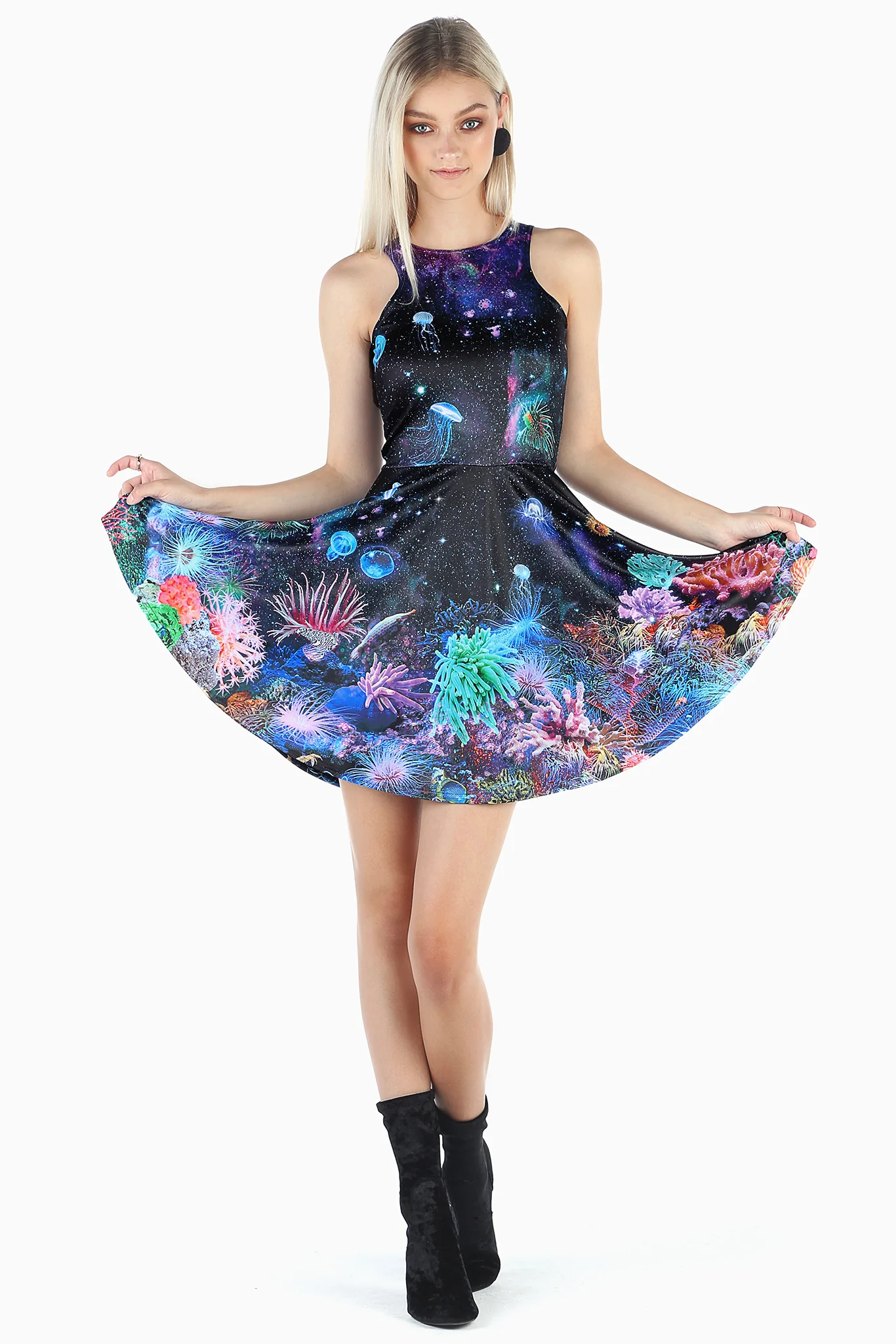 Friends Not Anemones Reversible Skater Dress
