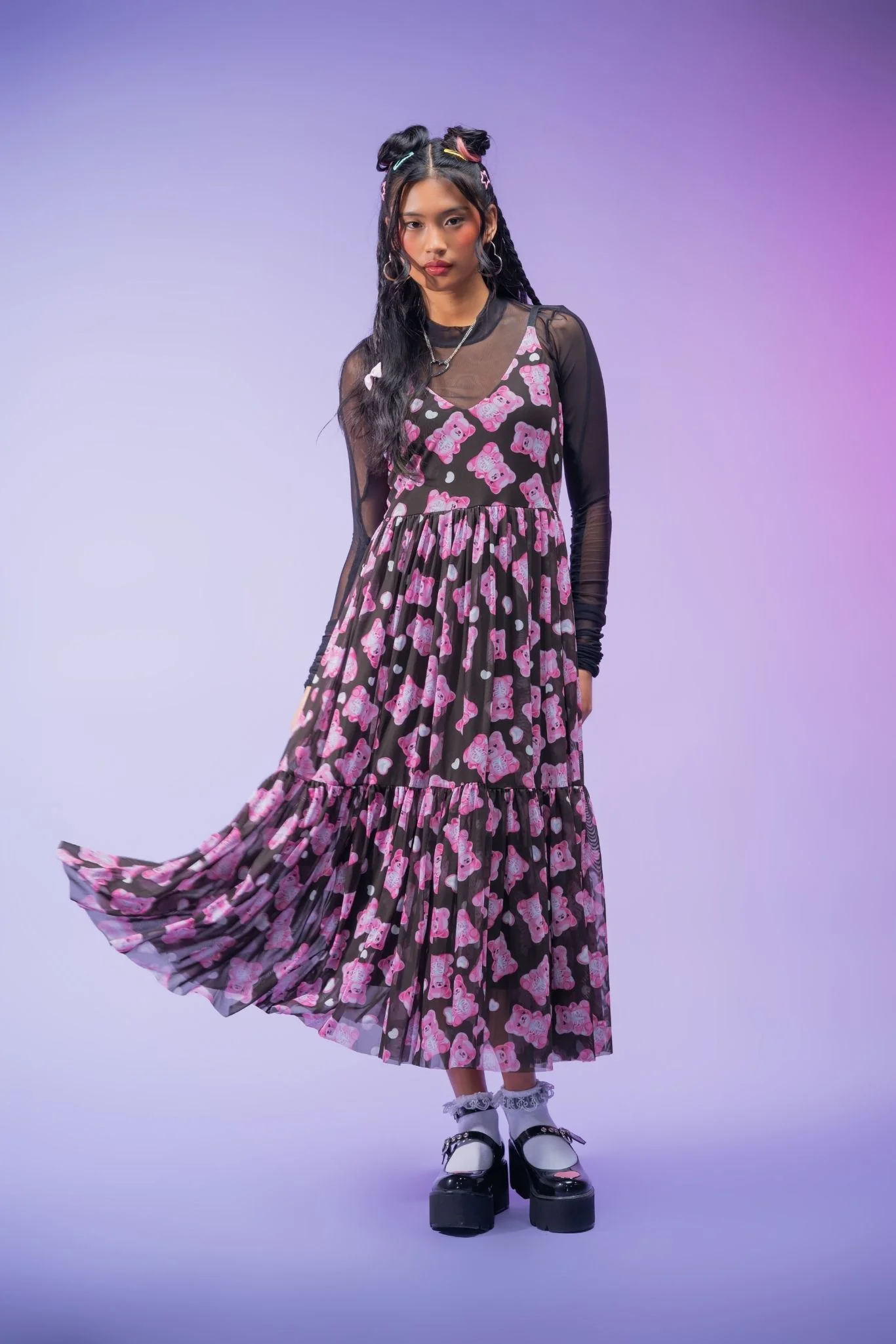 Gummie Guts Sheer Midaxi Dress