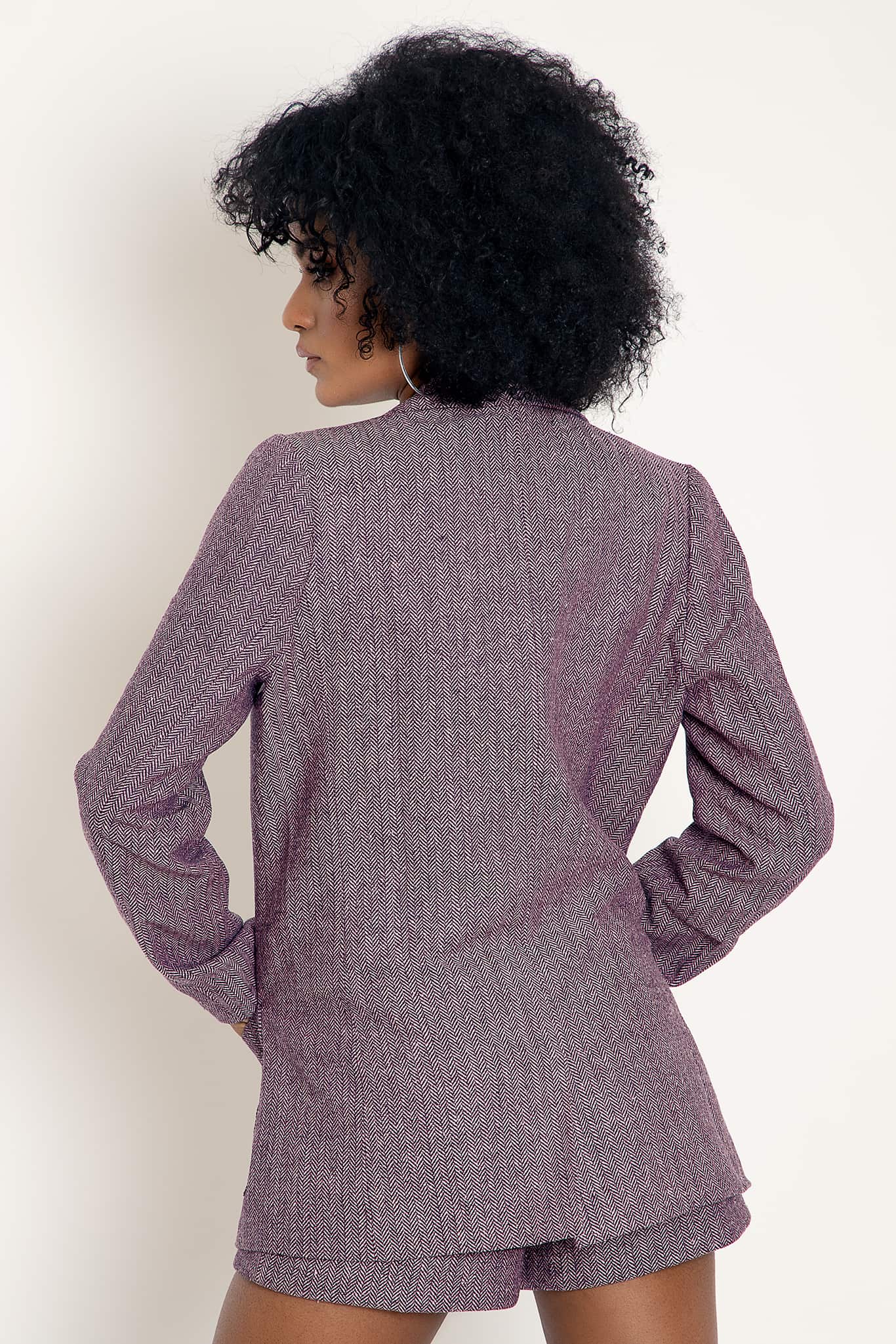 Herringbone Purple Blazer - Image 4