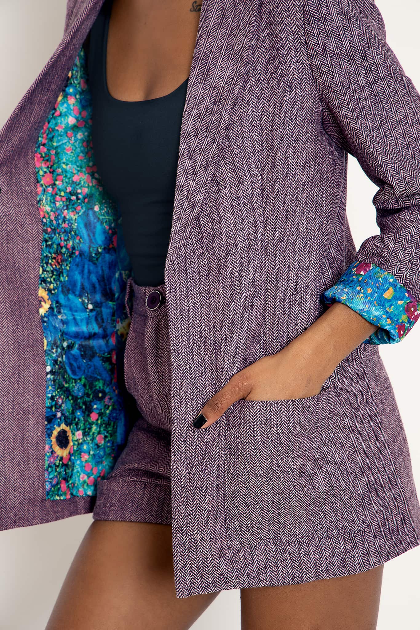 Herringbone Purple Blazer - Image 5