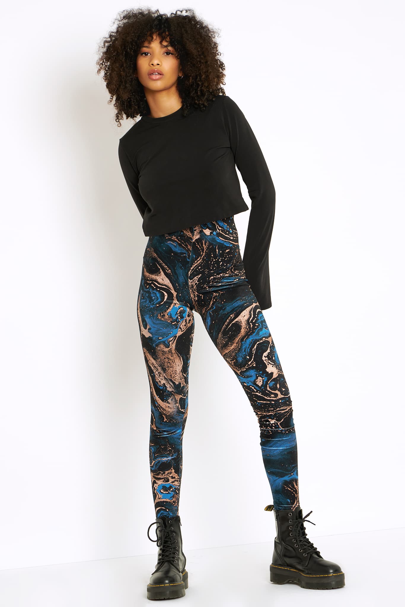I Bleed Minerals Velvet High Waisted Leggings - Image 2