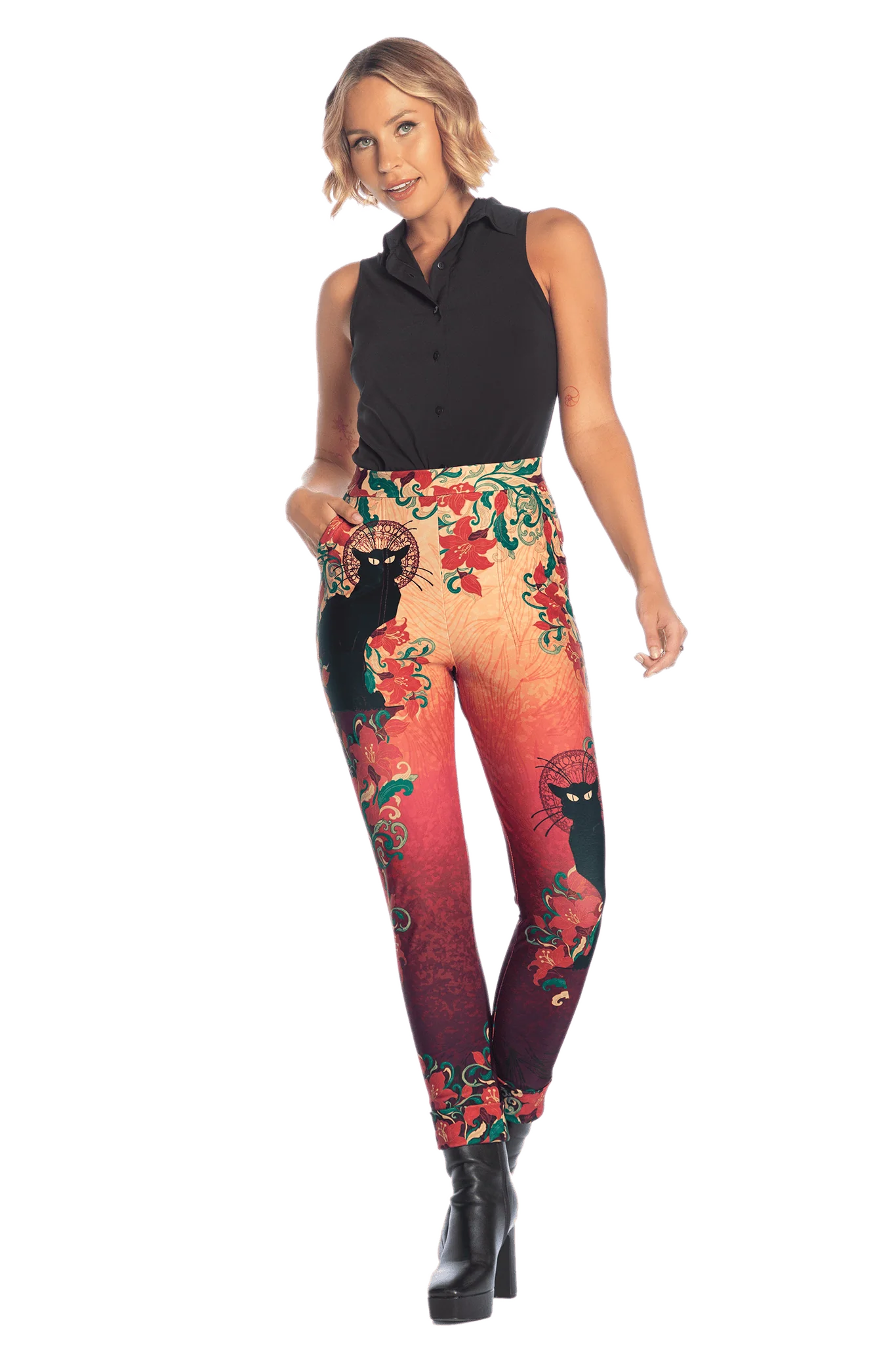 Le Chat Noir Cuffed Pants