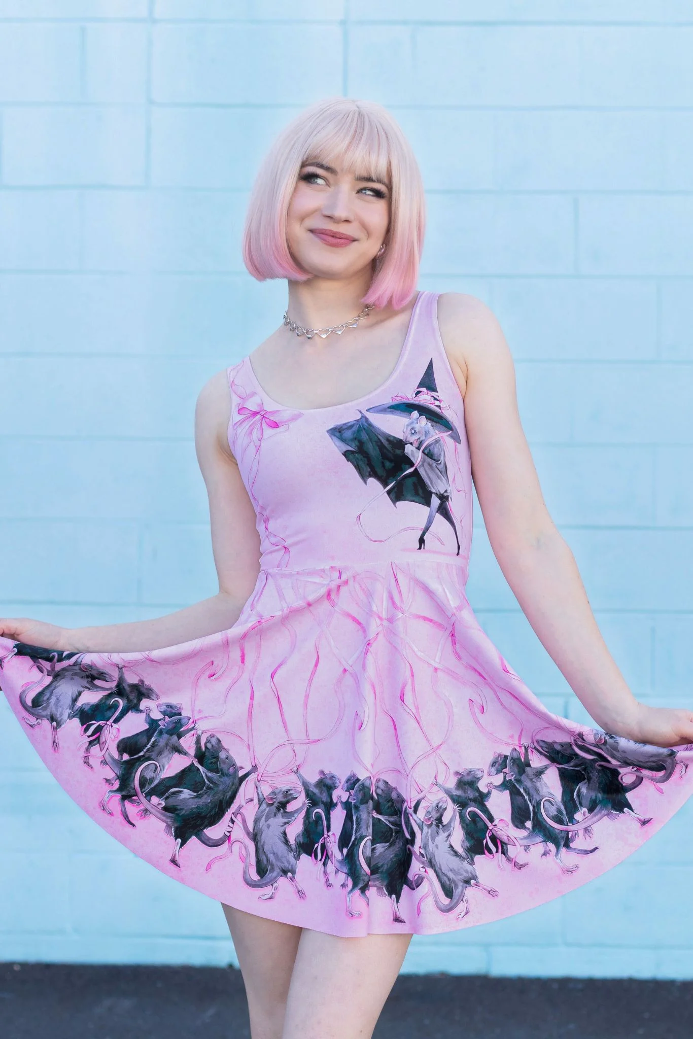 Maypole Mice Scoop Skater Dress - Image 2