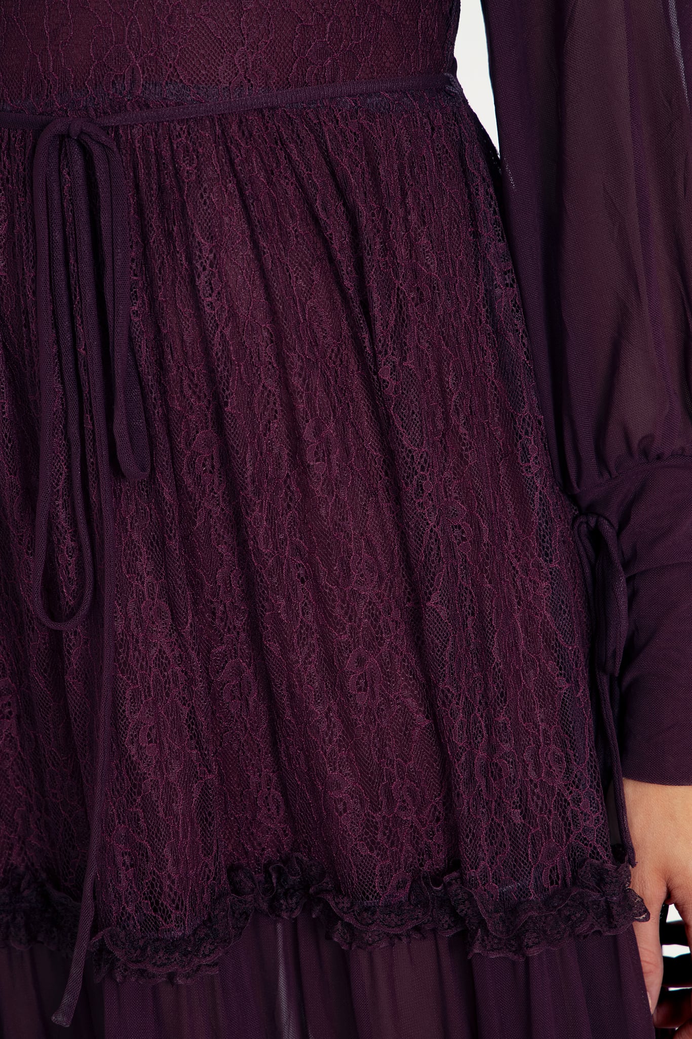 Midnight Ritual Wine Sheer Maxi Dress - Image 7