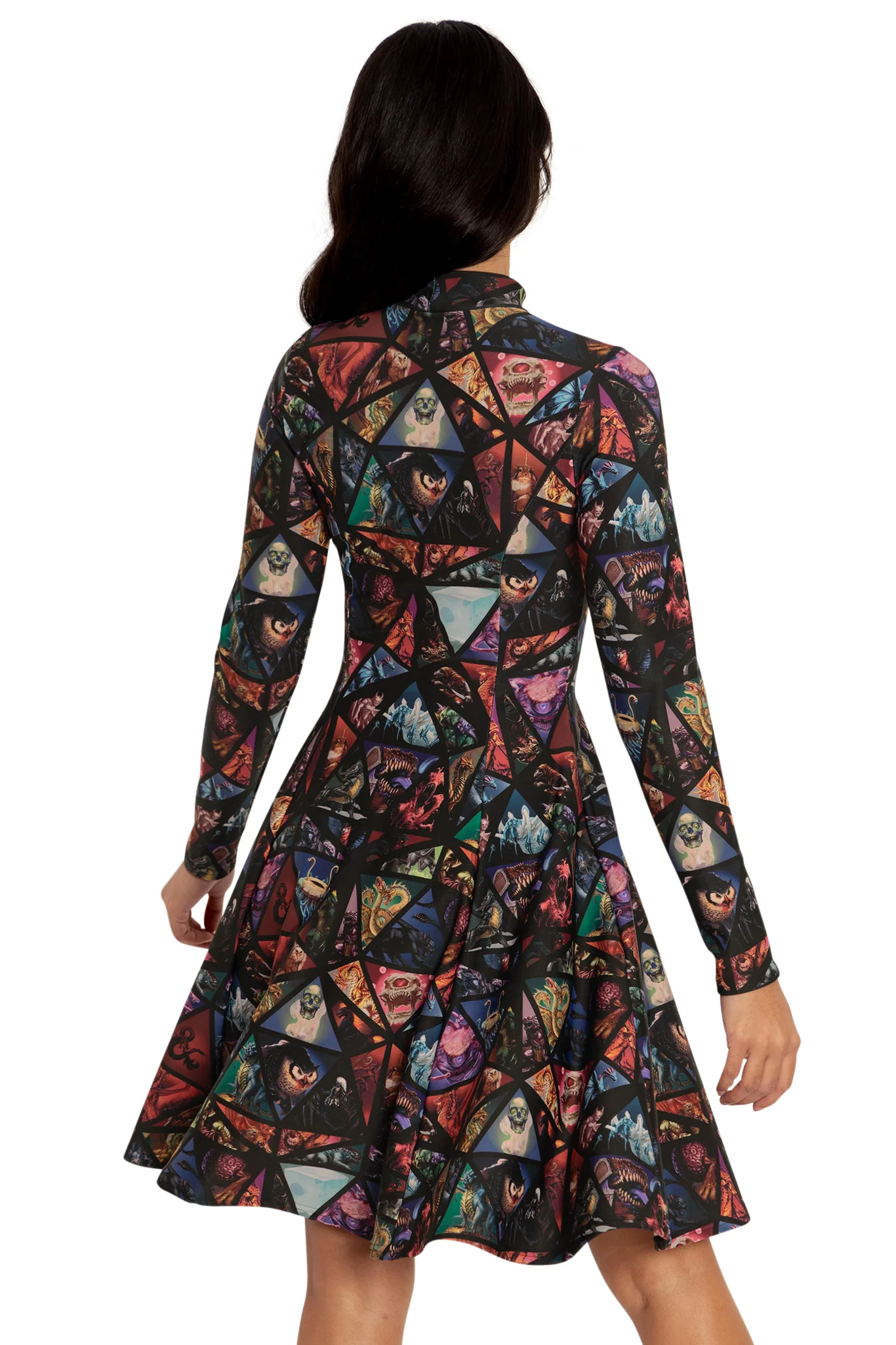 Monster Manual Long Sleeve Evil Longline Dress - Image 2
