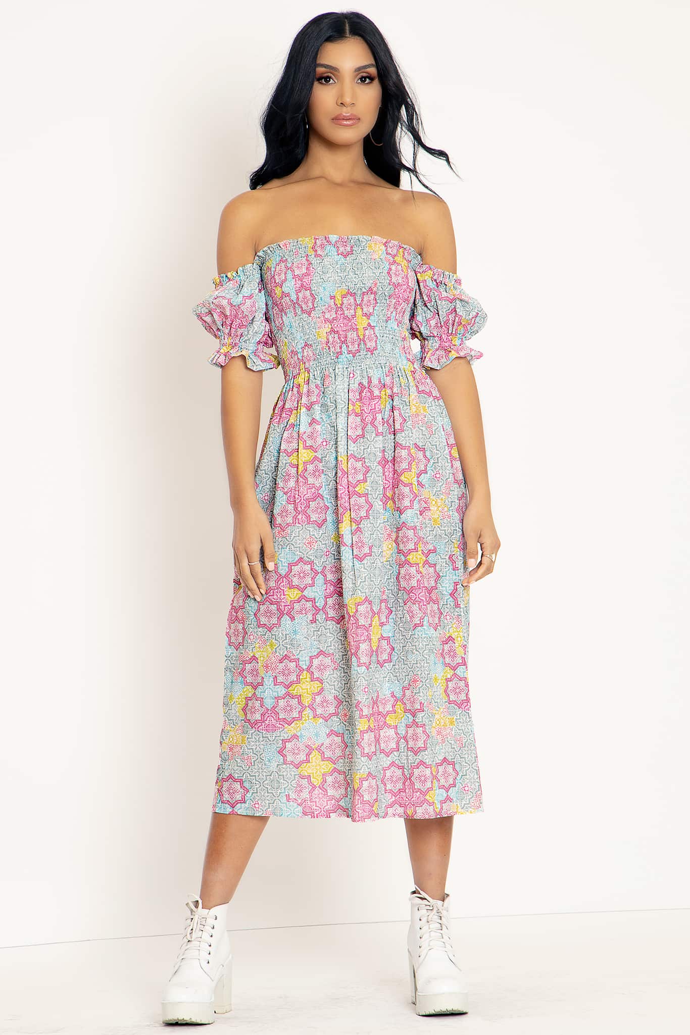 Moroccan Tiles Spring Fields Dress