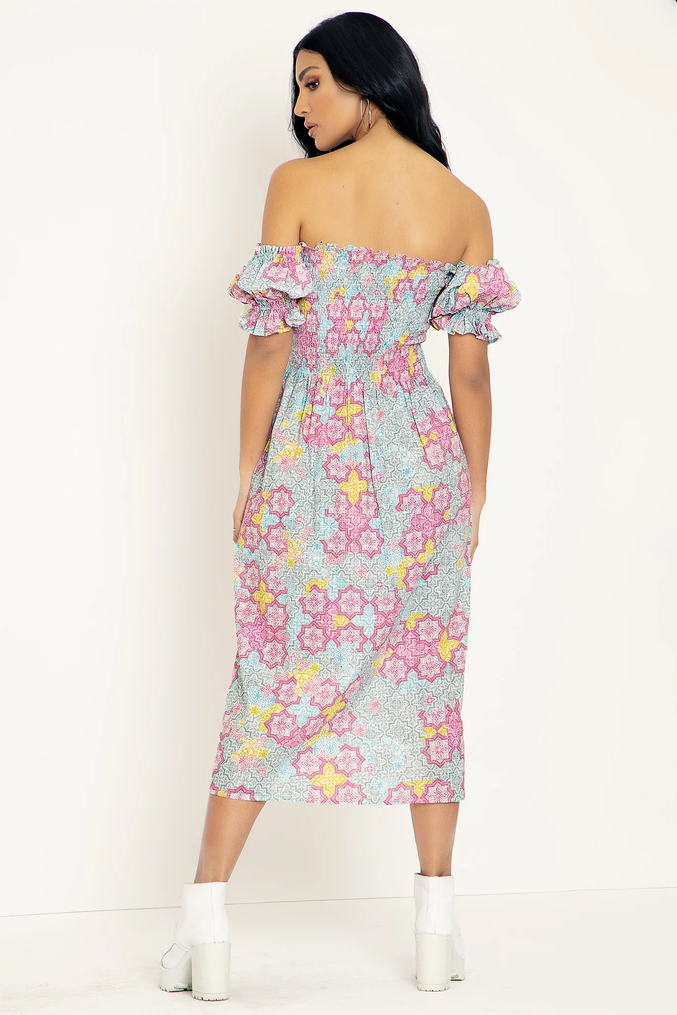 Moroccan Tiles Spring Fields Dress - Image 3