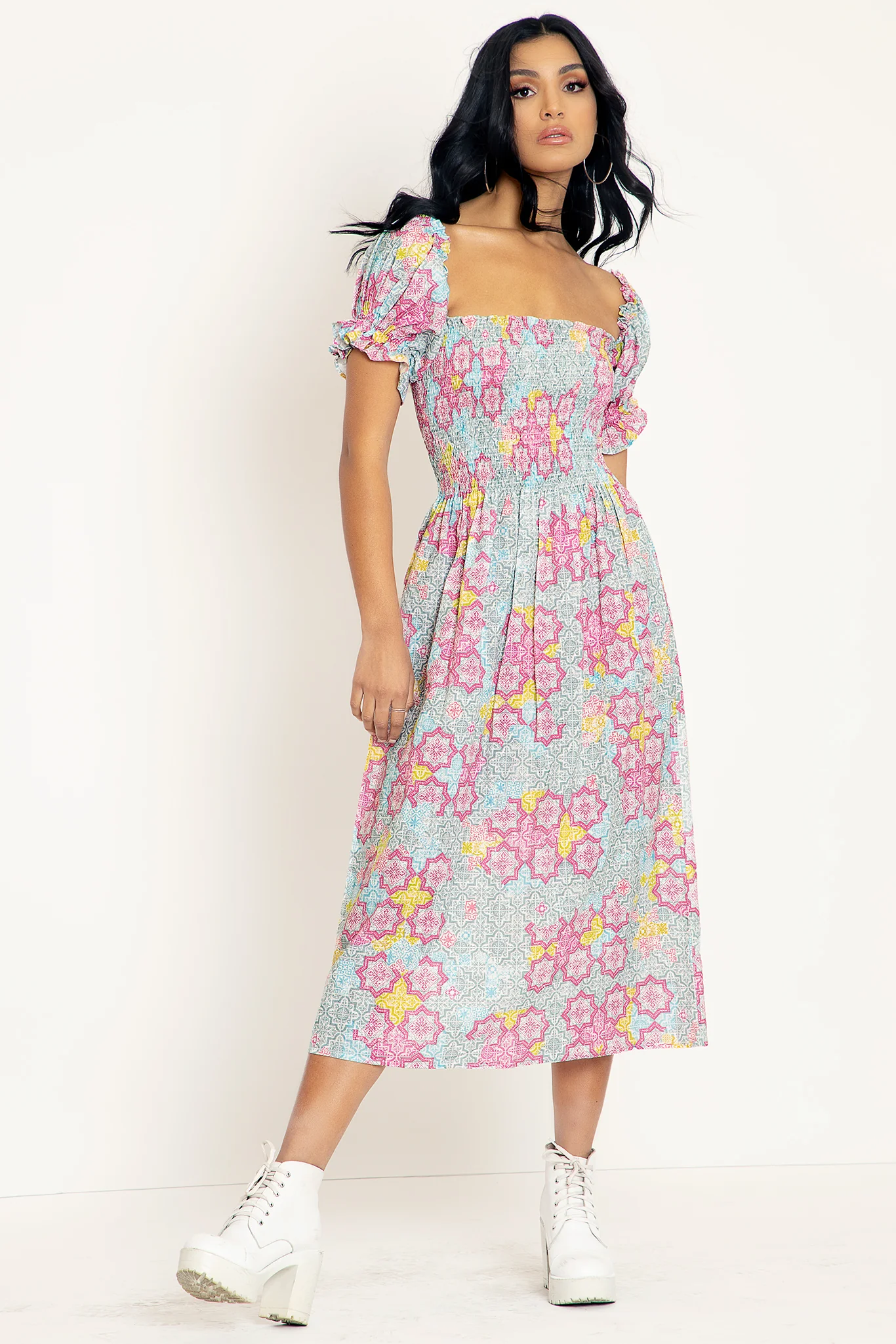 Moroccan Tiles Spring Fields Dress - Image 5