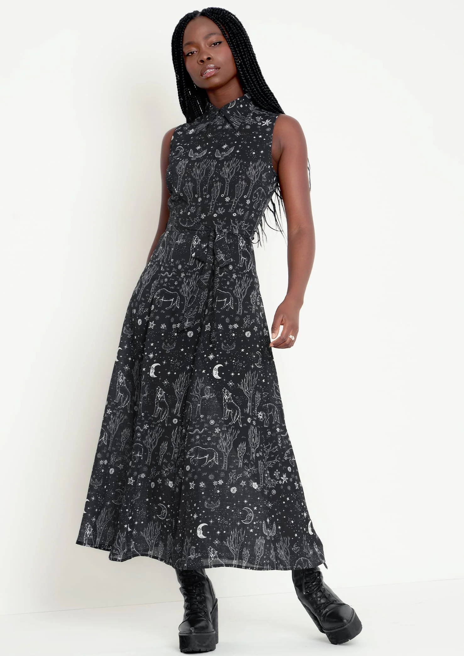 Nocturnal Maxi Shirt Dress - Image 2