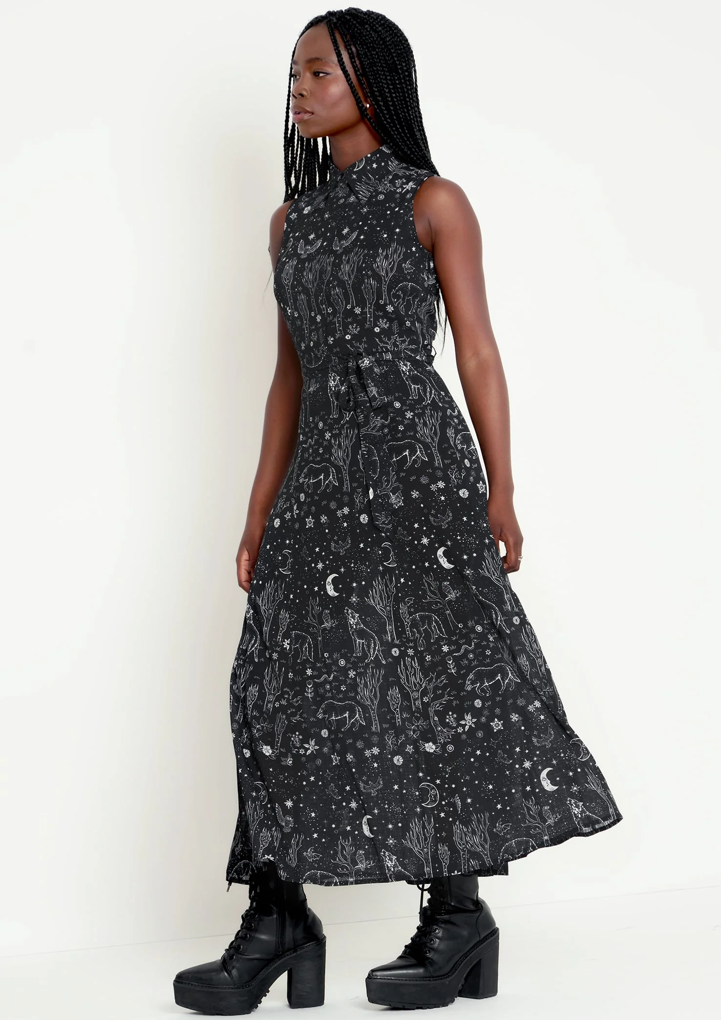 Nocturnal Maxi Shirt Dress - Image 4