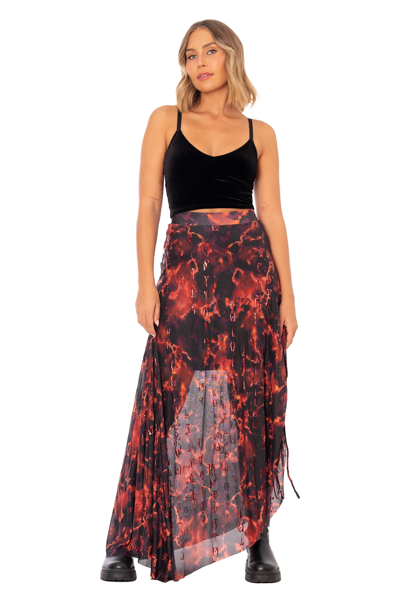 Oblivion Awaits Side Strung Maxi Skirt - Image 7