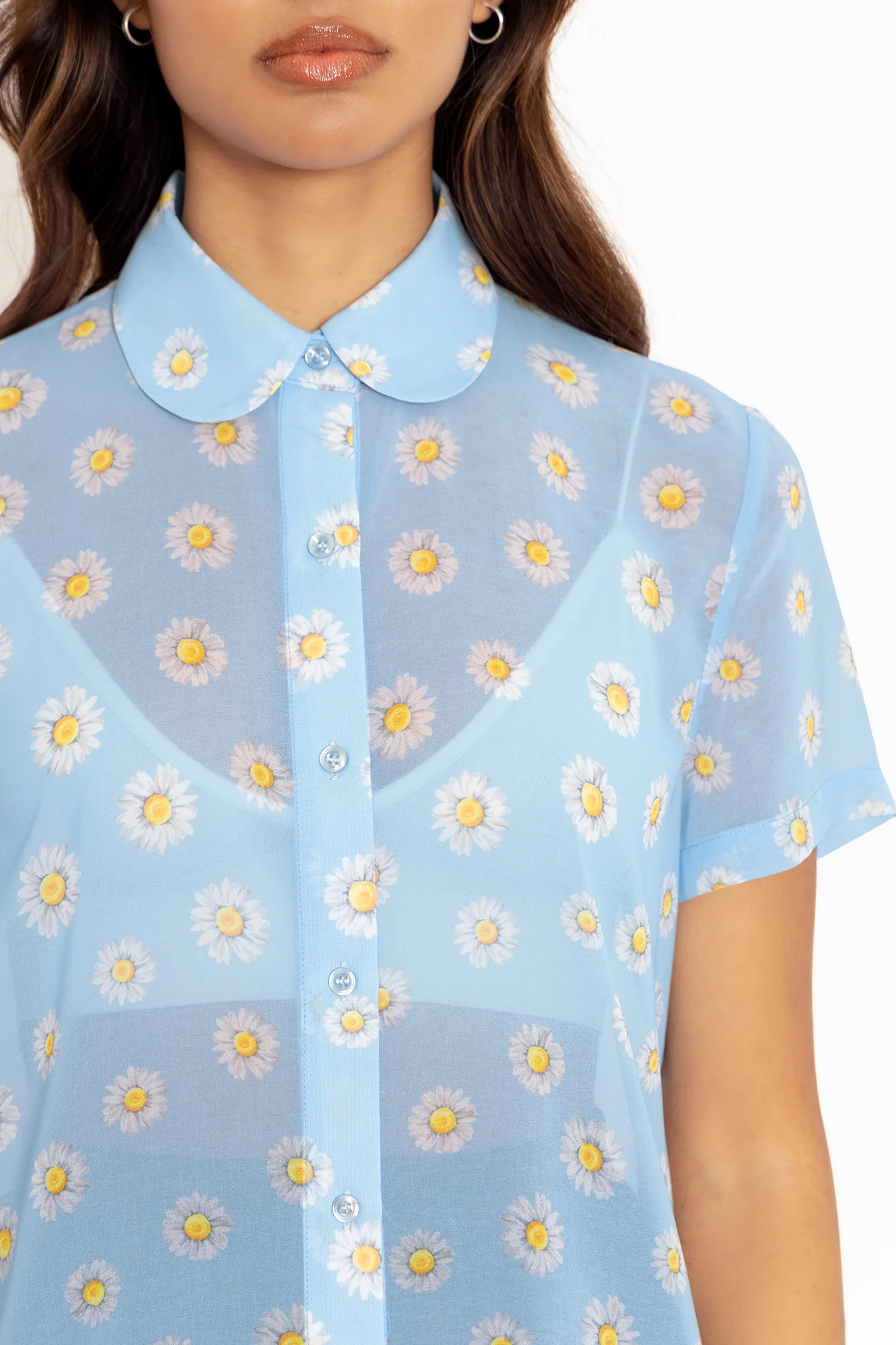 Peace Daisy Blue Cute As A Button Shirt - Image 2