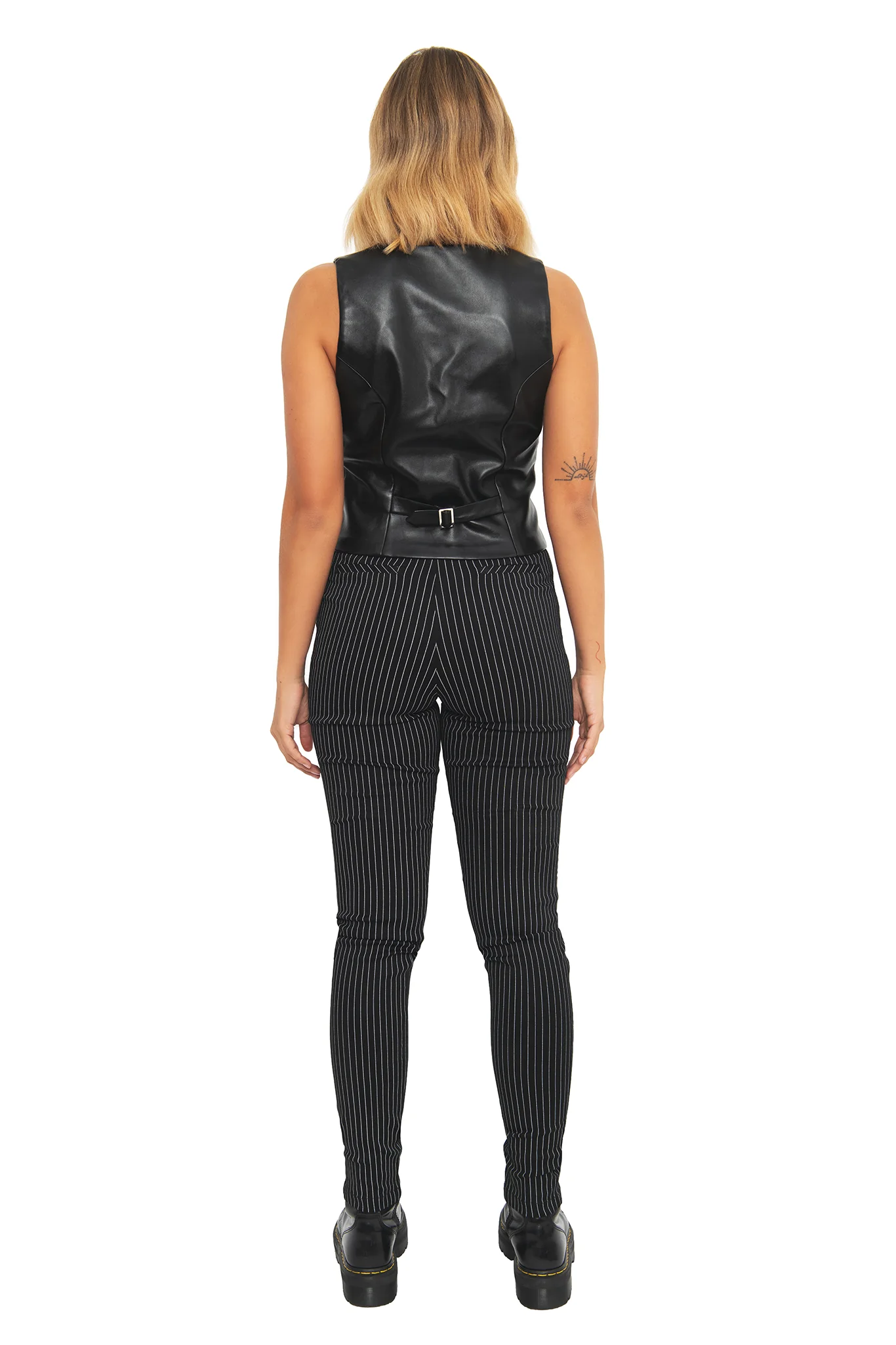 Pinstripe Mono Cigarette Pants - Sample - Image 2