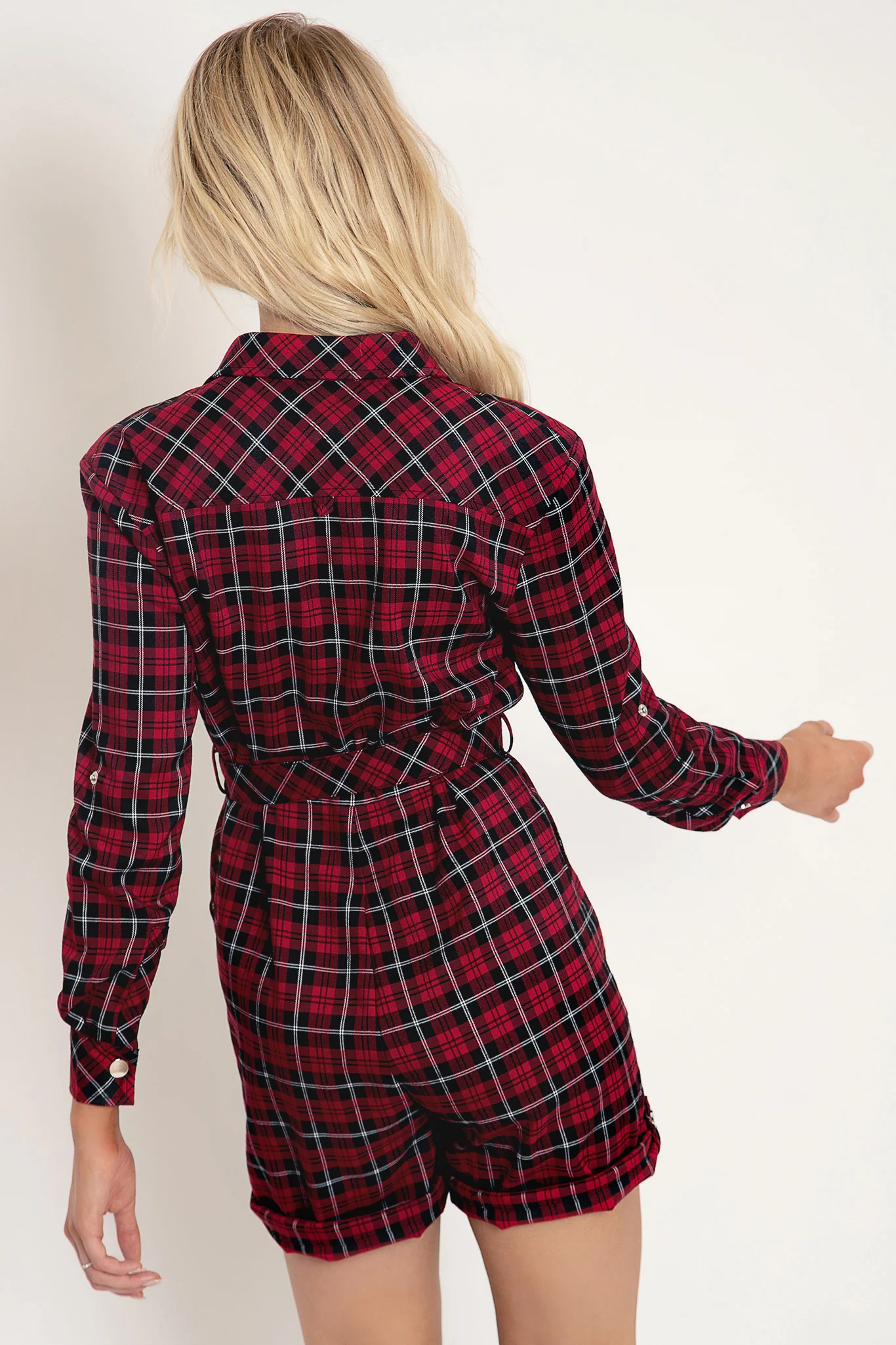 Plaid Cherry Boiler Suit - Image 2