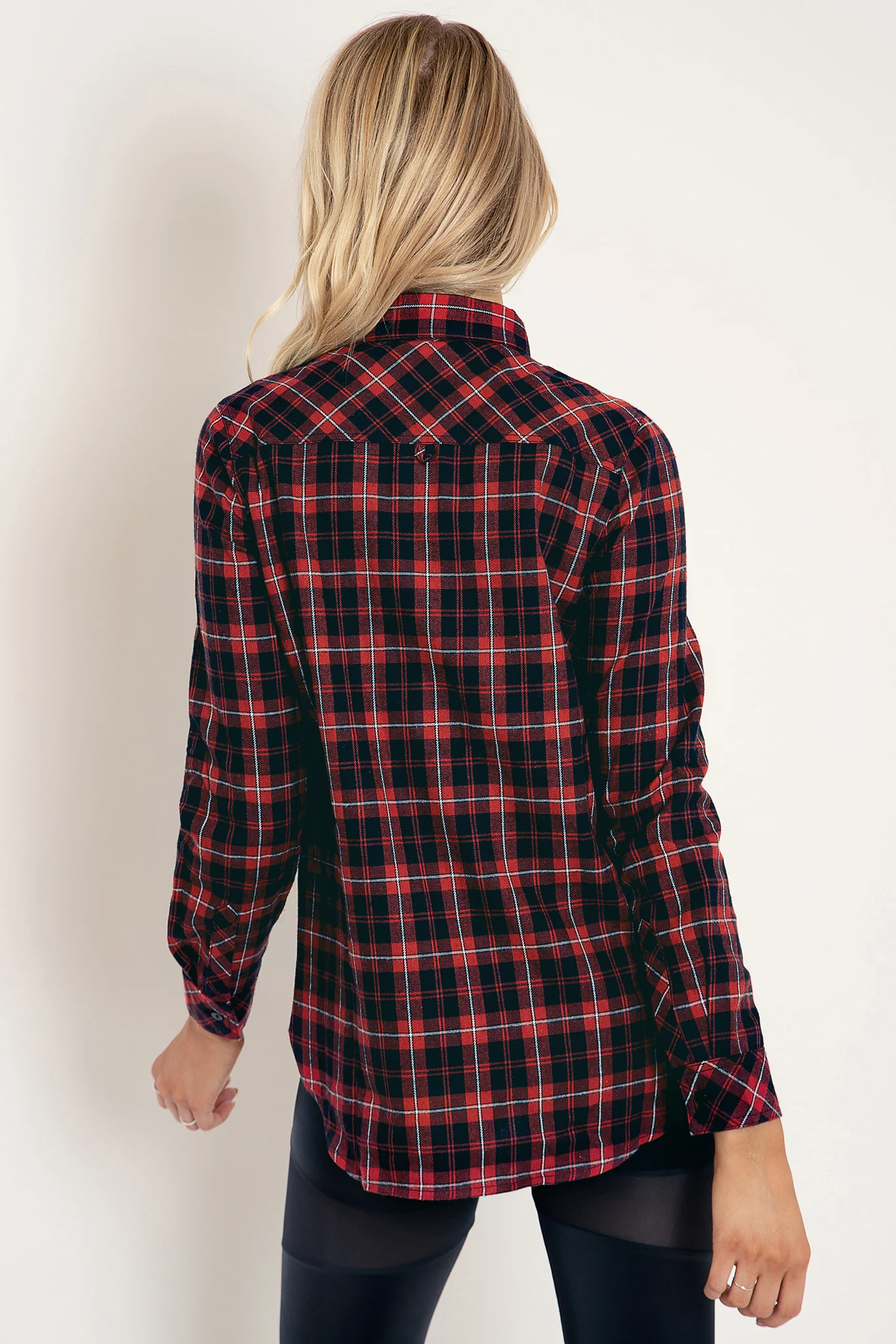 Plaid Ruby Grunge Shirt - Image 2