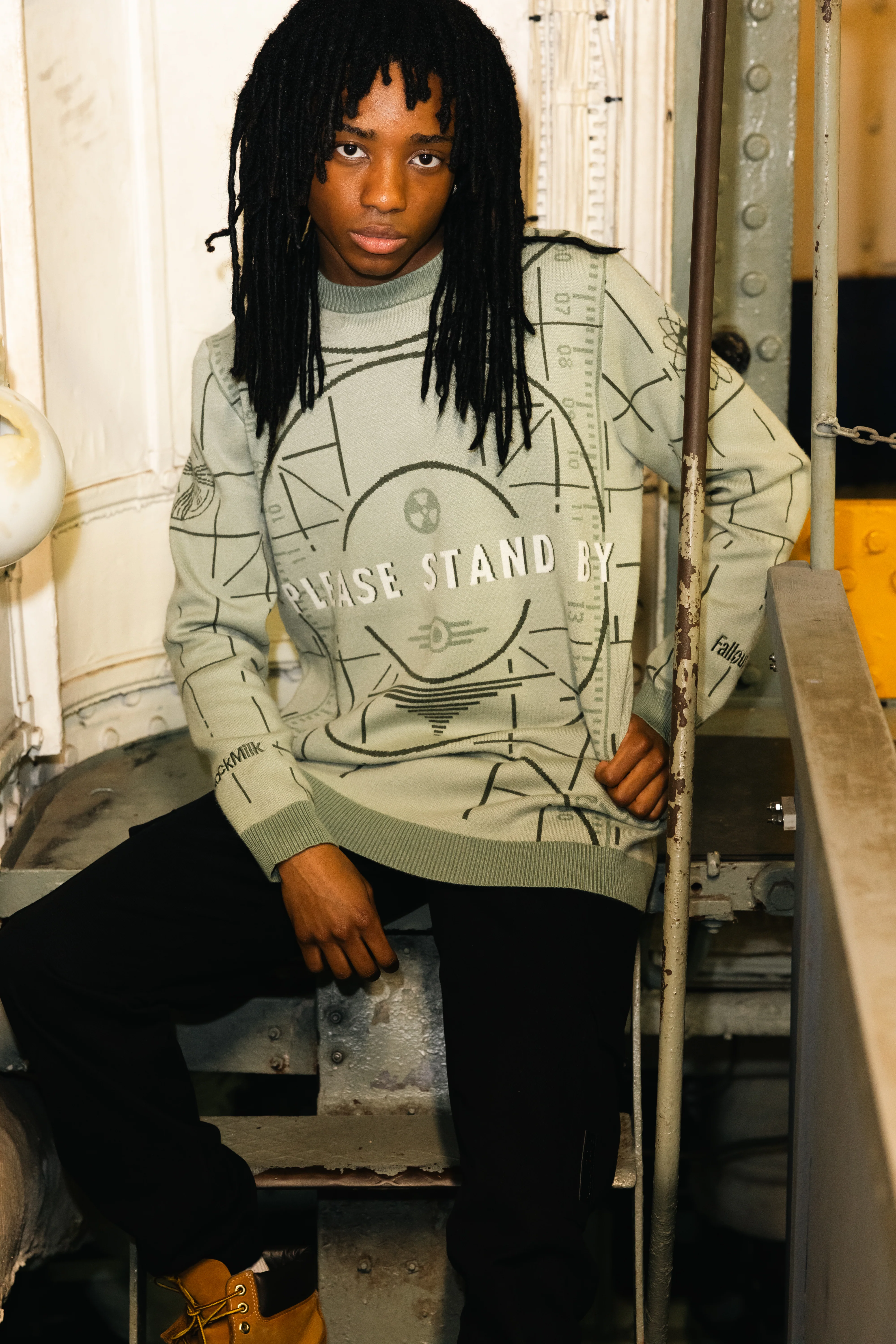 Please Stand By Oversized Knit Sweater - Image 3