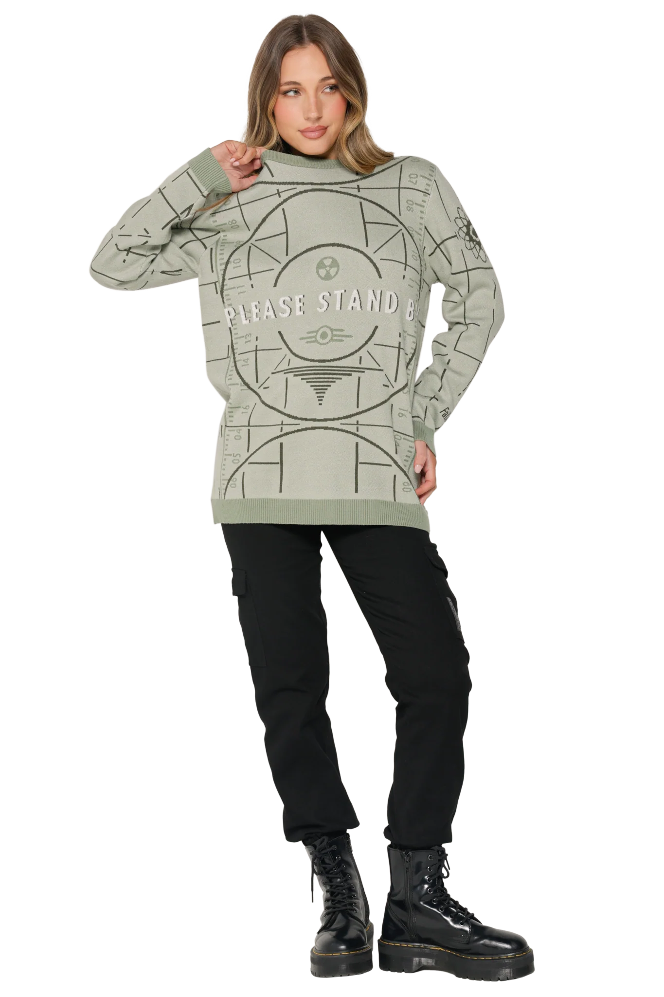 Please Stand By Oversized Knit Sweater - Image 4