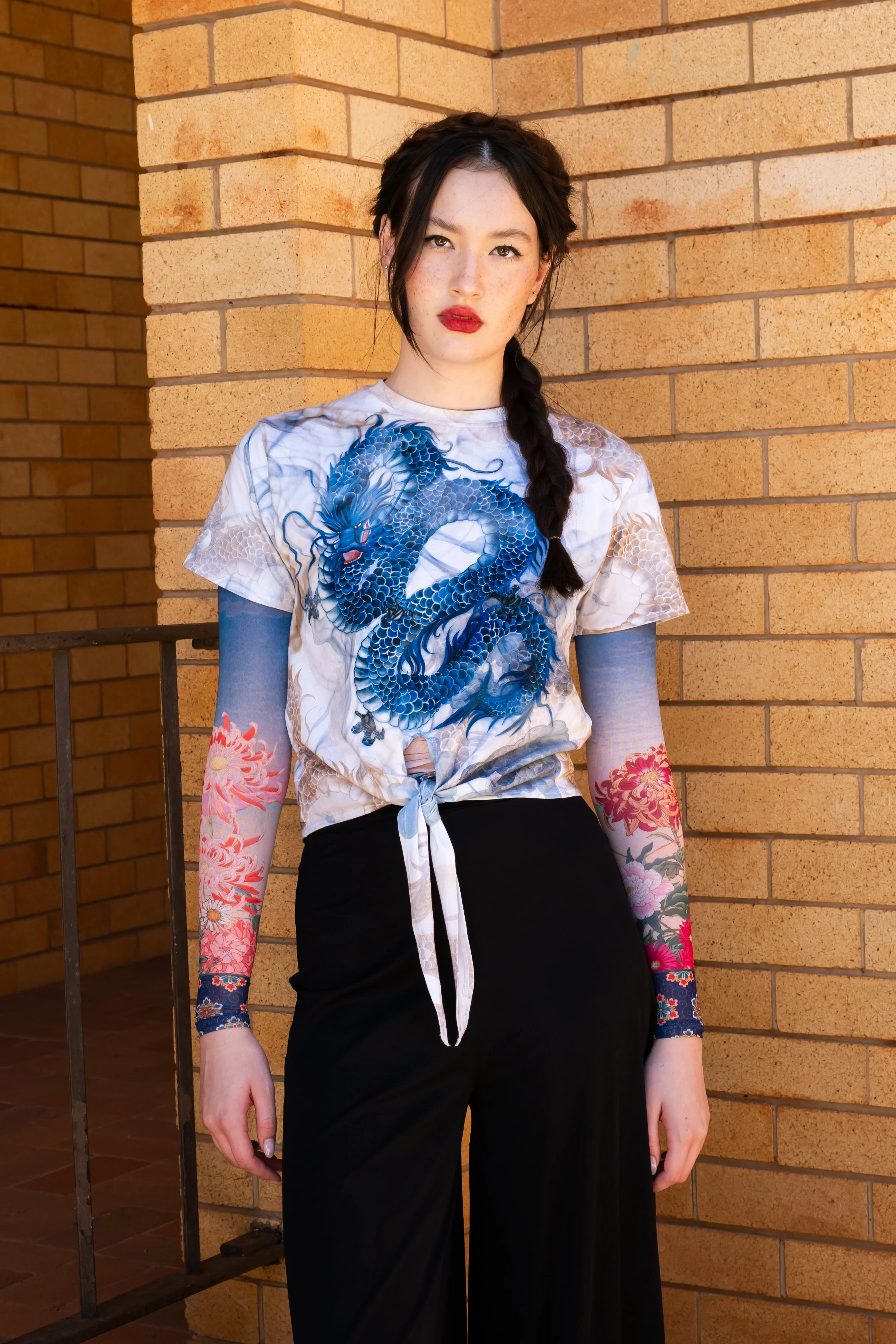 Smoke Show Cotton Tie Front Tee