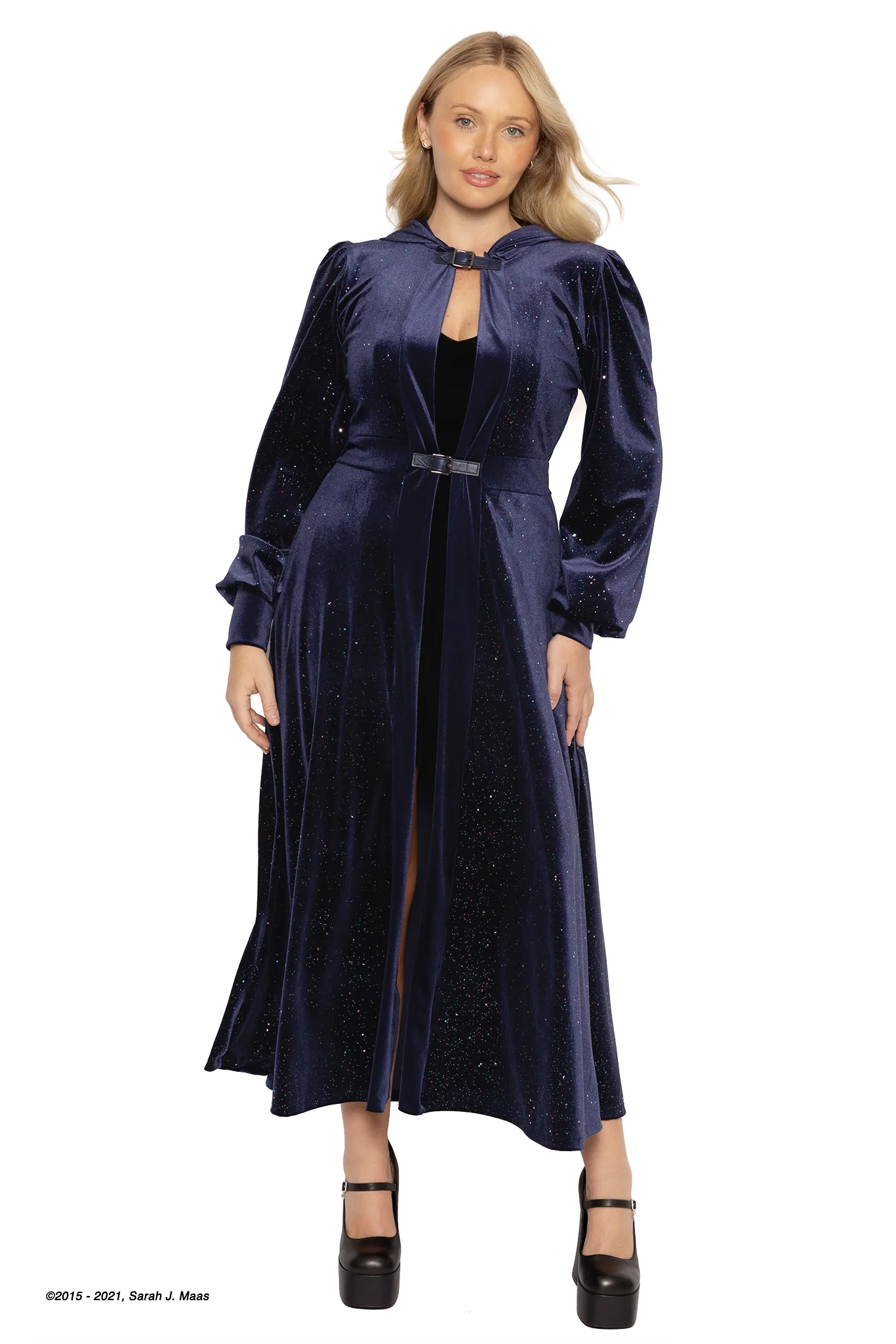 Starfall Velvet Hooded Maxi Jacket - Image 2