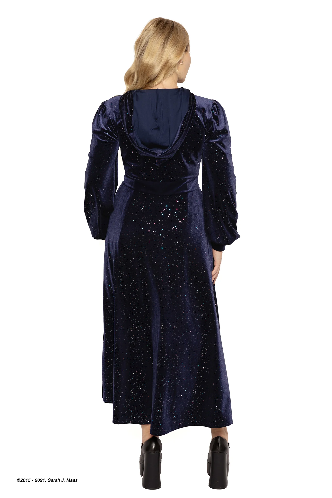 Starfall Velvet Hooded Maxi Jacket - Image 4