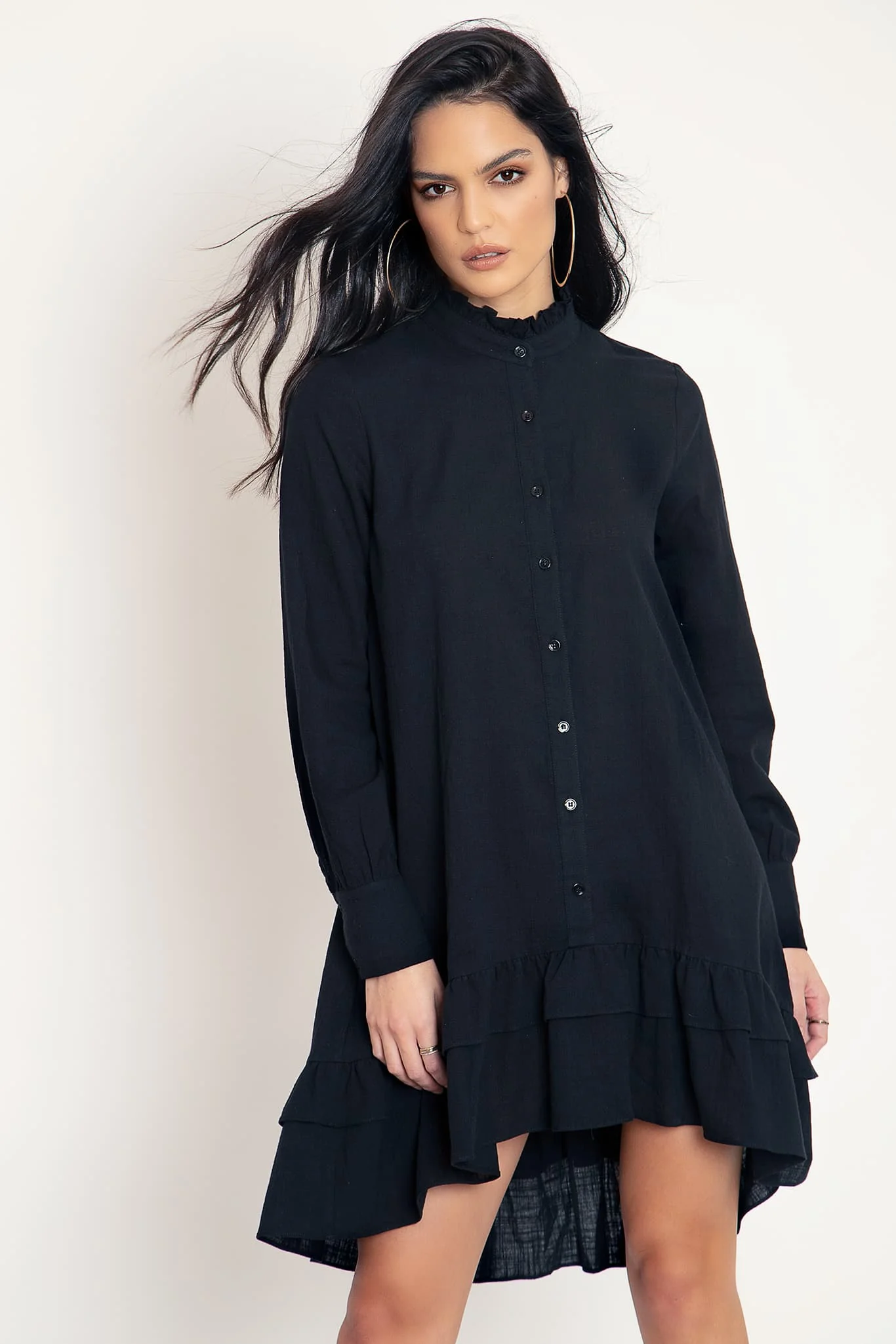 The Thrill Of Frill Shirt Dress - Image 2