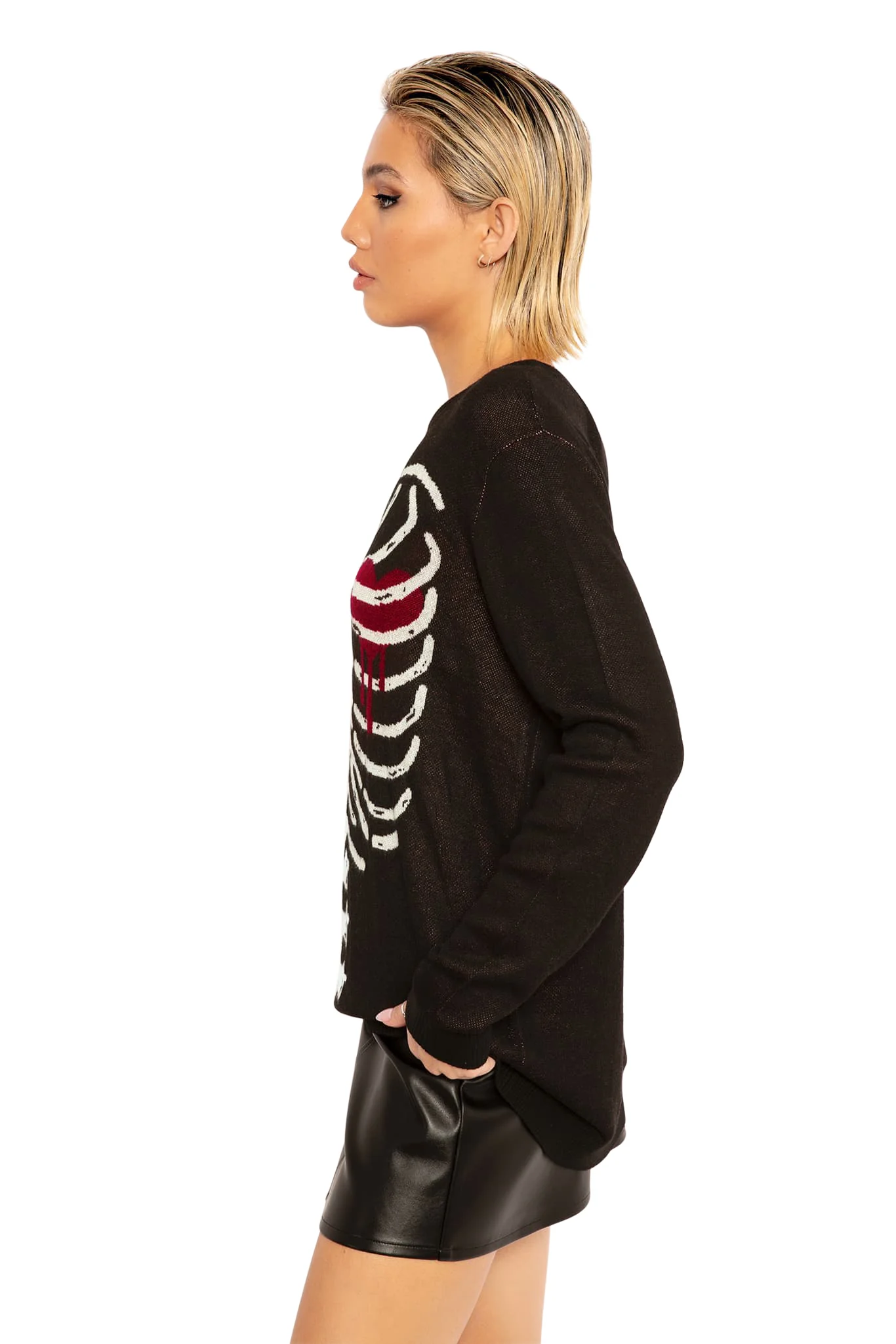 Under My Skin Light Weight Crew Knit Sweater - Image 10